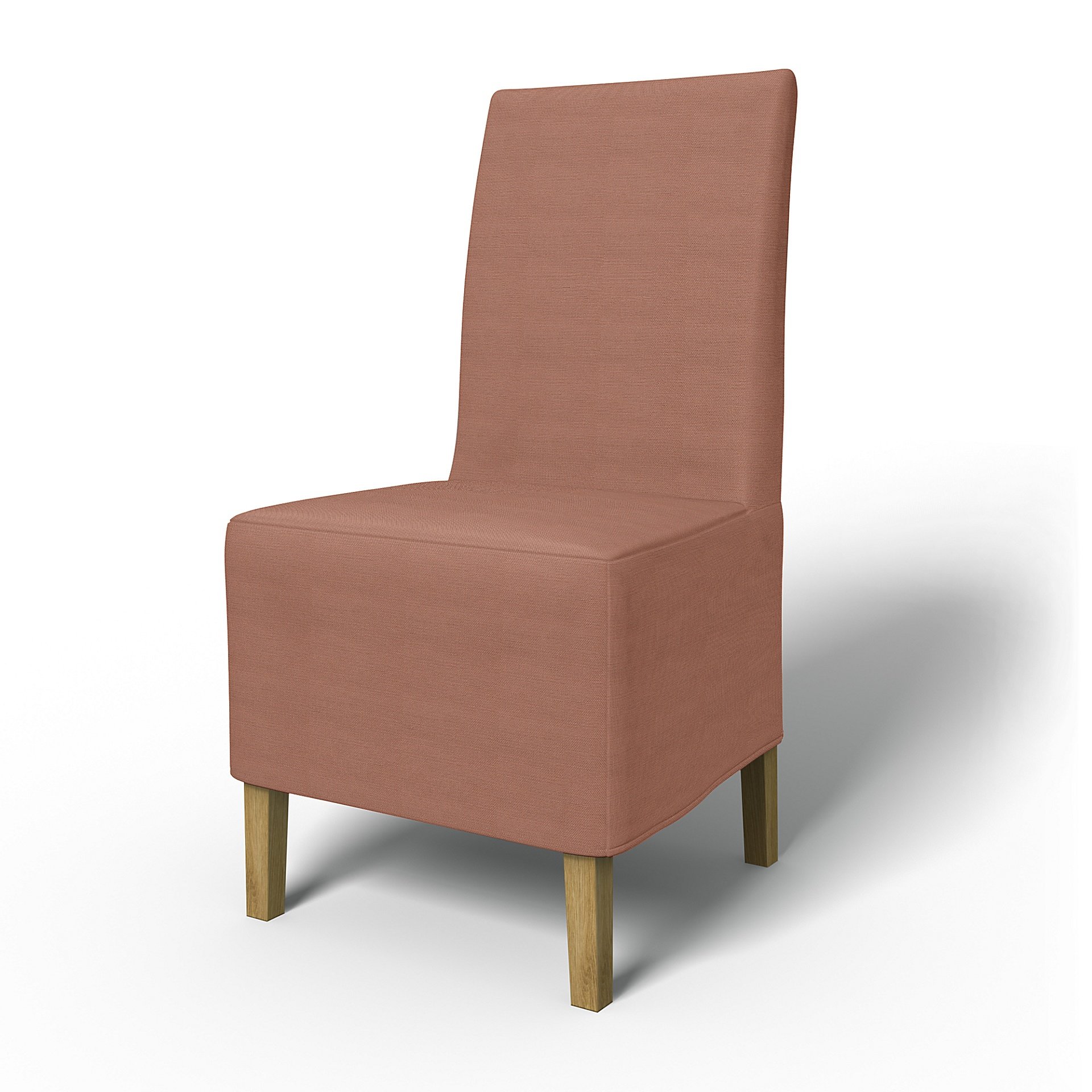 IKEA - Henriksdal Dining Chair Cover Medium skirt (Standard model), Dusty Pink, Outdoor - Bemz