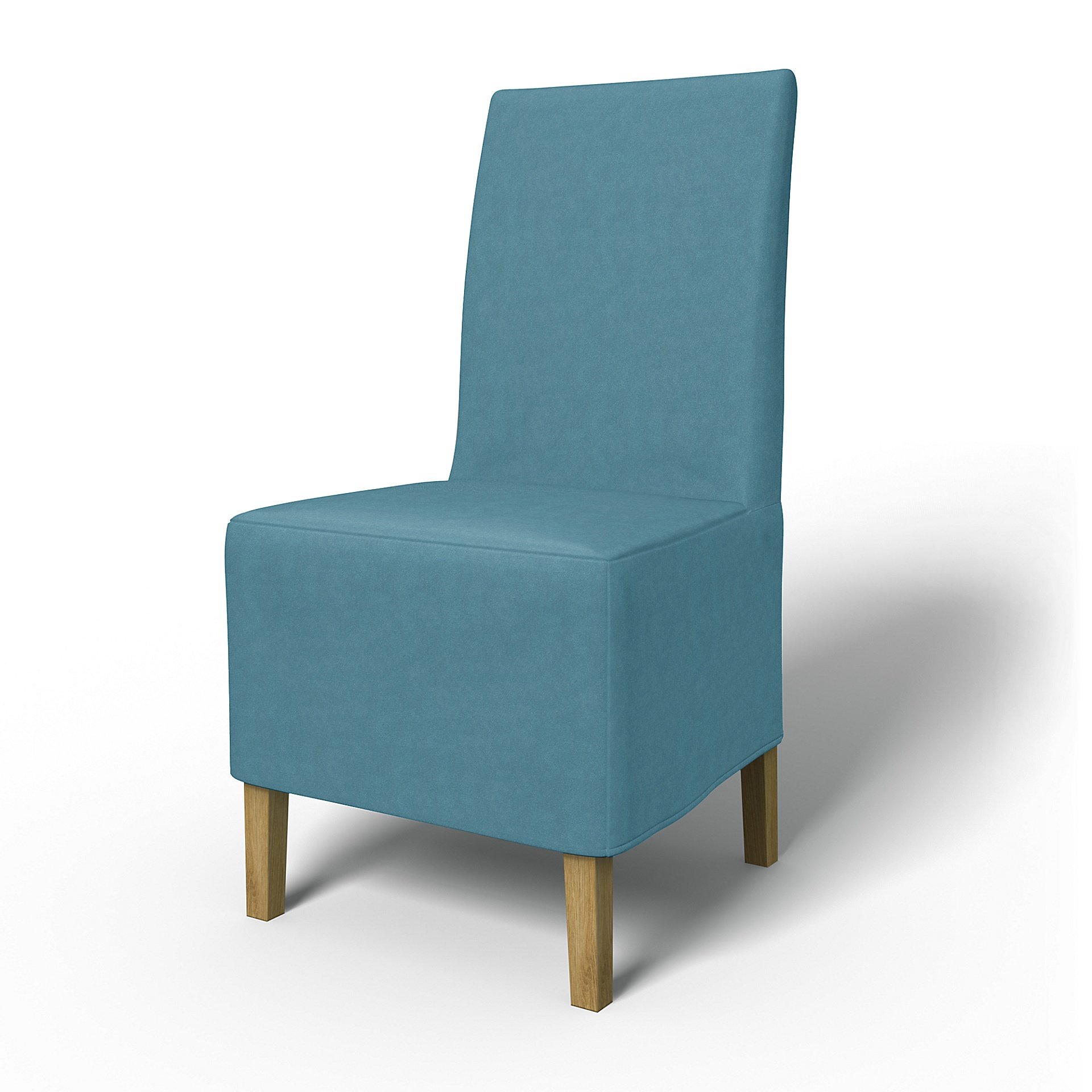 IKEA - Henriksdal Dining Chair Cover Medium skirt (Standard model), Dusk Blue, Outdoor - Bemz