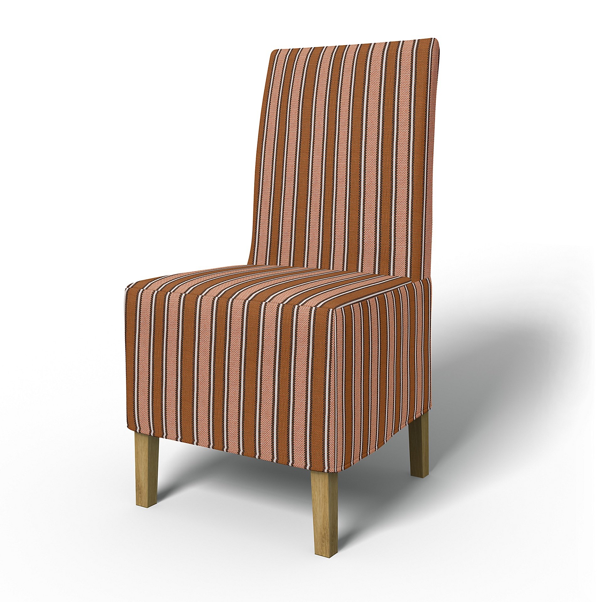 IKEA - Henriksdal Dining Chair Cover Medium skirt (Standard model), Orange Multi, Outdoor - Bemz
