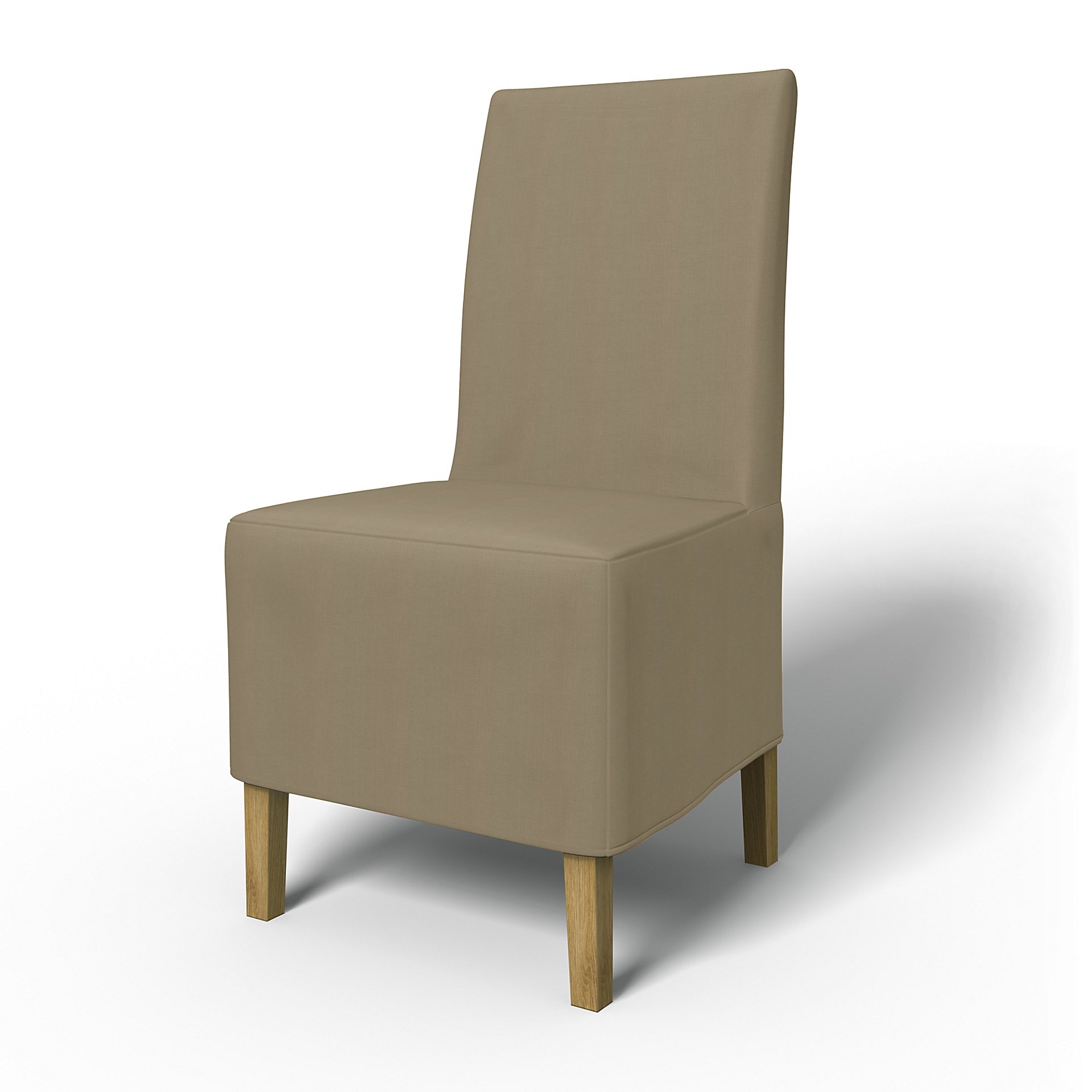 IKEA - Henriksdal Dining Chair Cover Medium skirt (Standard model), Dark Sand, Outdoor - Bemz