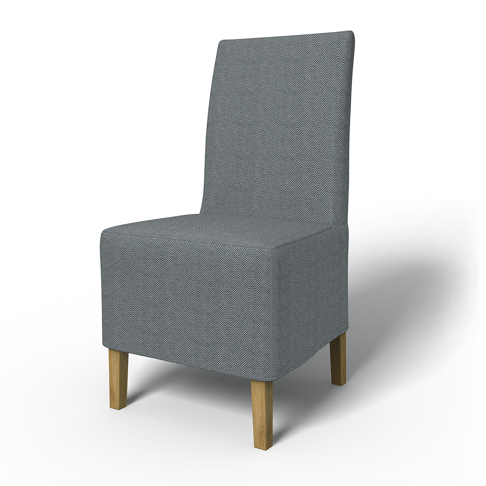 IKEA - Henriksdal Dining Chair Cover Medium skirt (Standard model), Denim, Cotton - Bemz