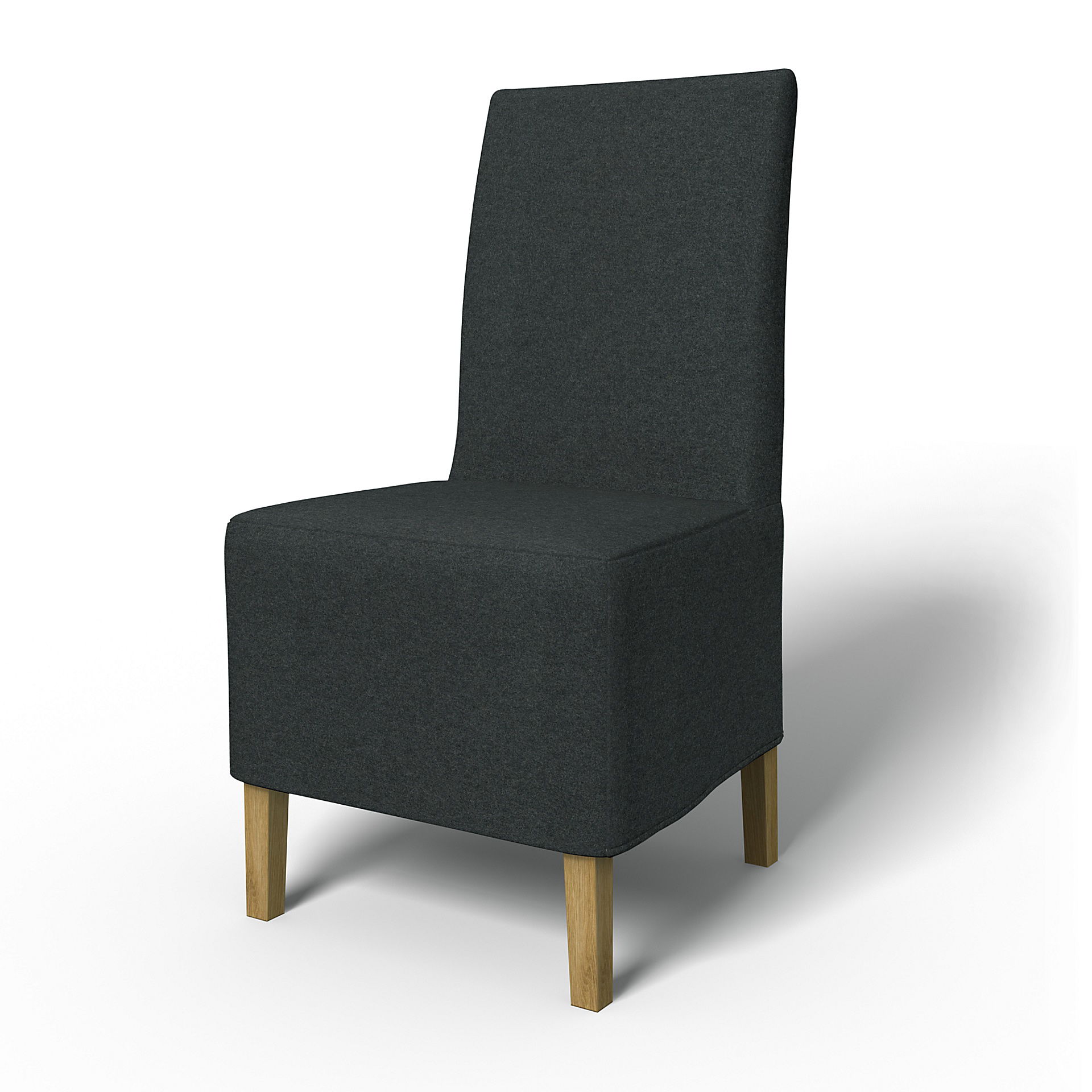 IKEA - Henriksdal Dining Chair Cover Medium skirt (Standard model), Stone, Wool - Bemz