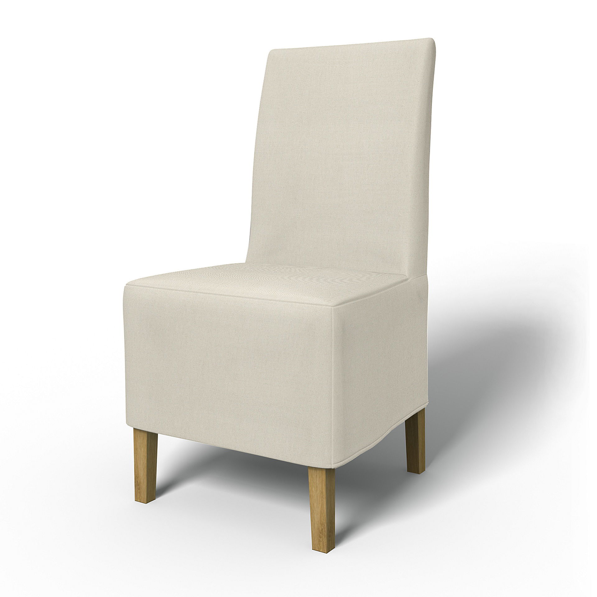 IKEA - Henriksdal Dining Chair Cover Medium skirt (Standard model), Unbleached, Linen - Bemz
