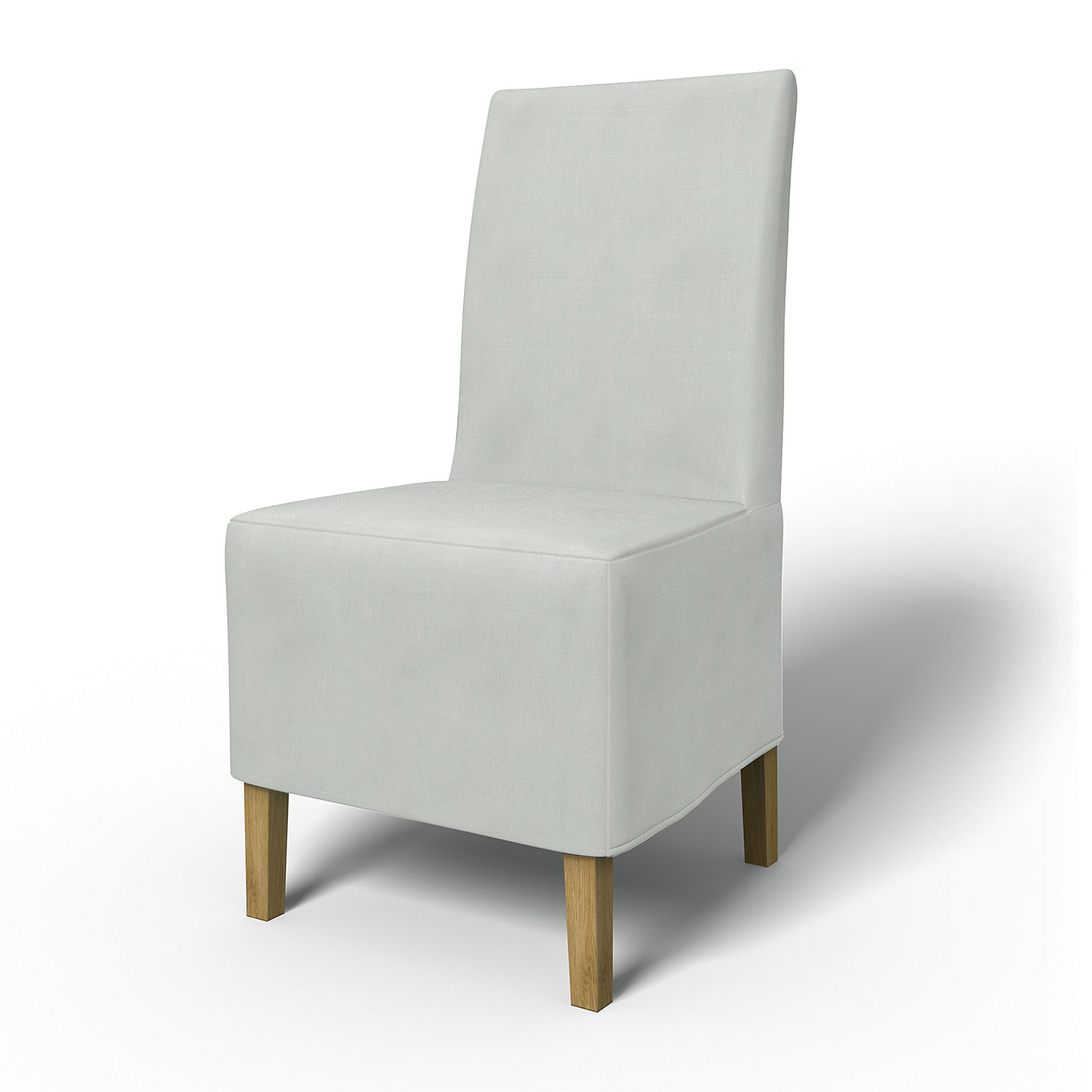 IKEA - Henriksdal Dining Chair Cover Medium skirt (Standard model), Silver Grey, Linen - Bemz