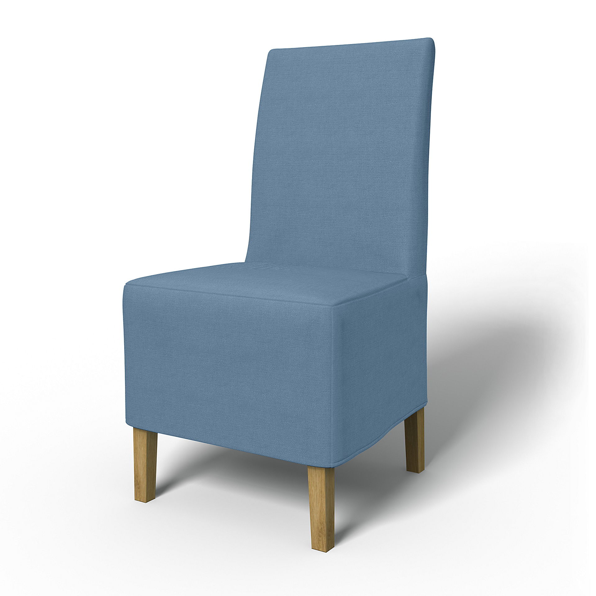 IKEA - Överdrag till Henriksdal stol Medellång kappa (standard modell), Vintage Blue, Linne - Bemz