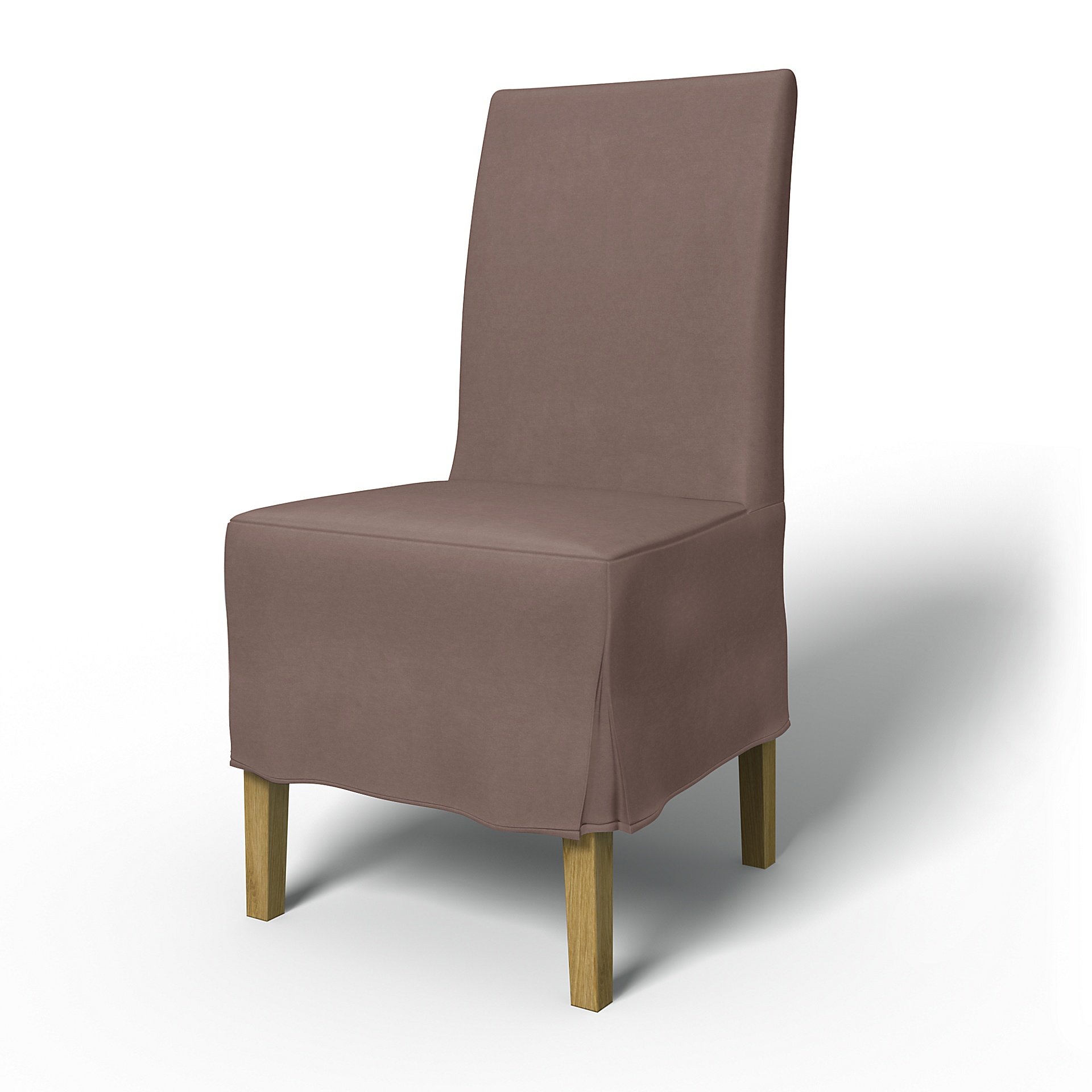 IKEA - Henriksdal Dining Chair Cover Medium skirt with Box Pleat (Standard model), Lavender, Velvet 