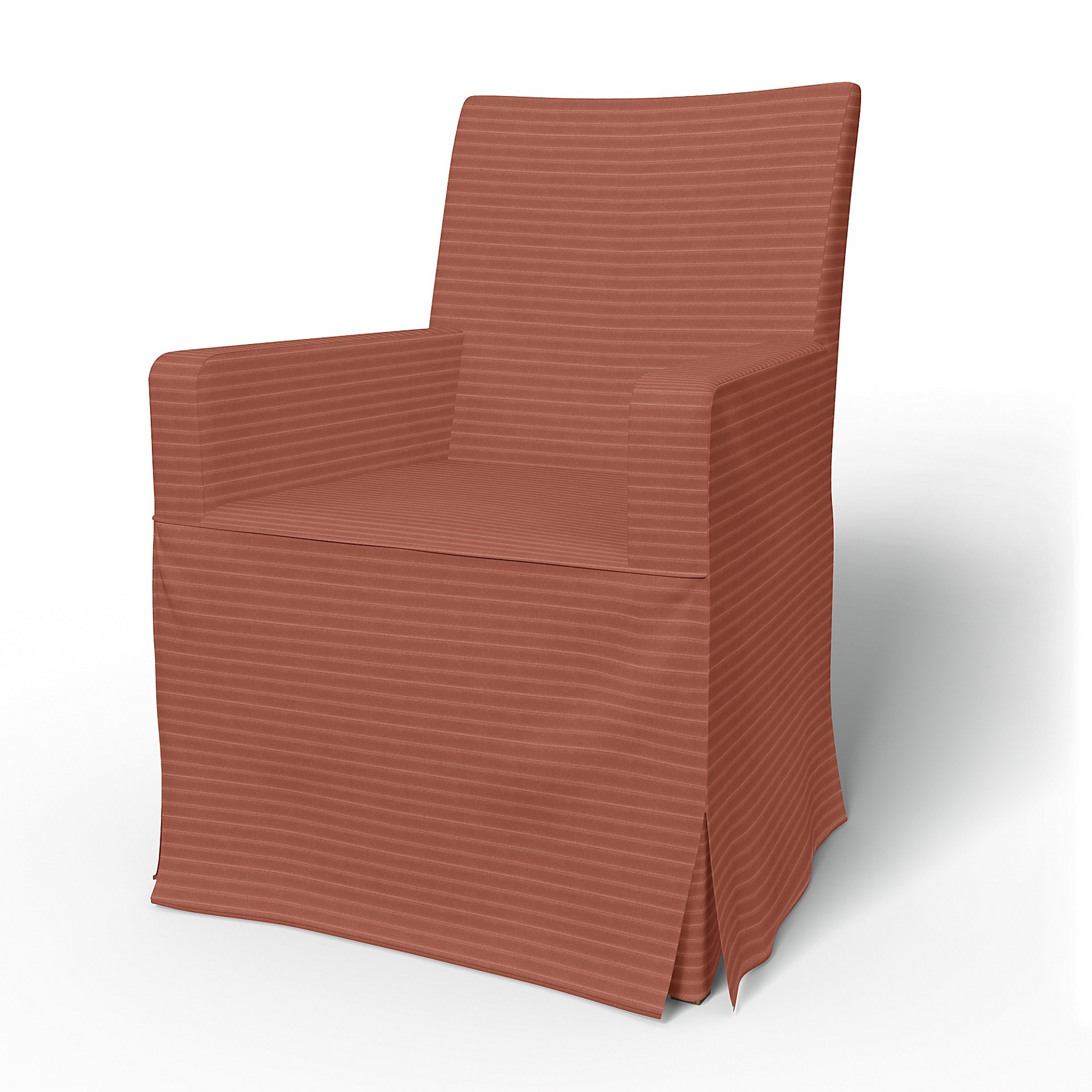 IKEA - Henriksdal, Chair cover w/ armrests, long skirt box pleat, Retro Pink, Corduroy - Bemz