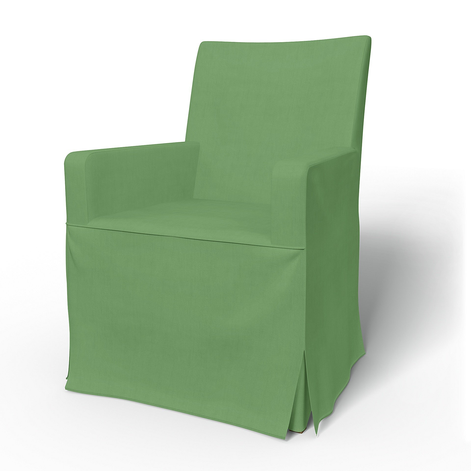 IKEA - Henriksdal, Chair cover w/ armrests, long skirt box pleat, Apple Green, Linen - Bemz