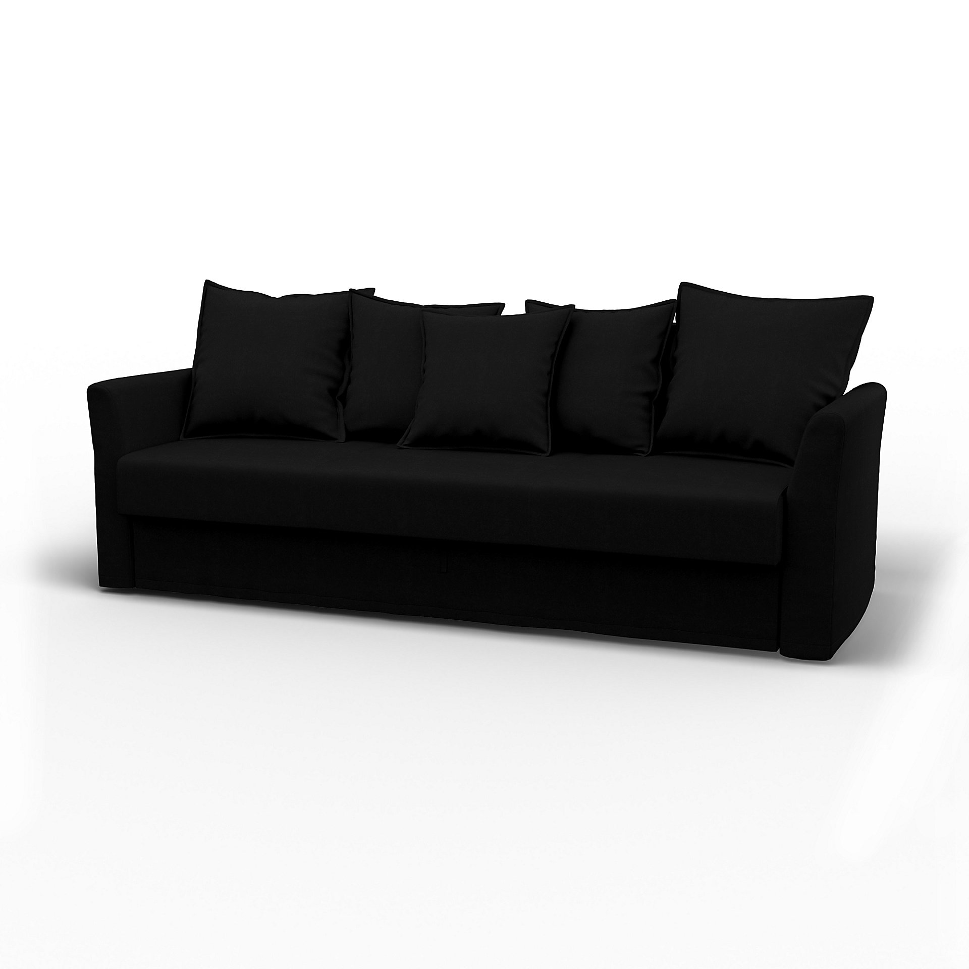 IKEA - Holmsund Sofabed, Black, Velvet - Bemz