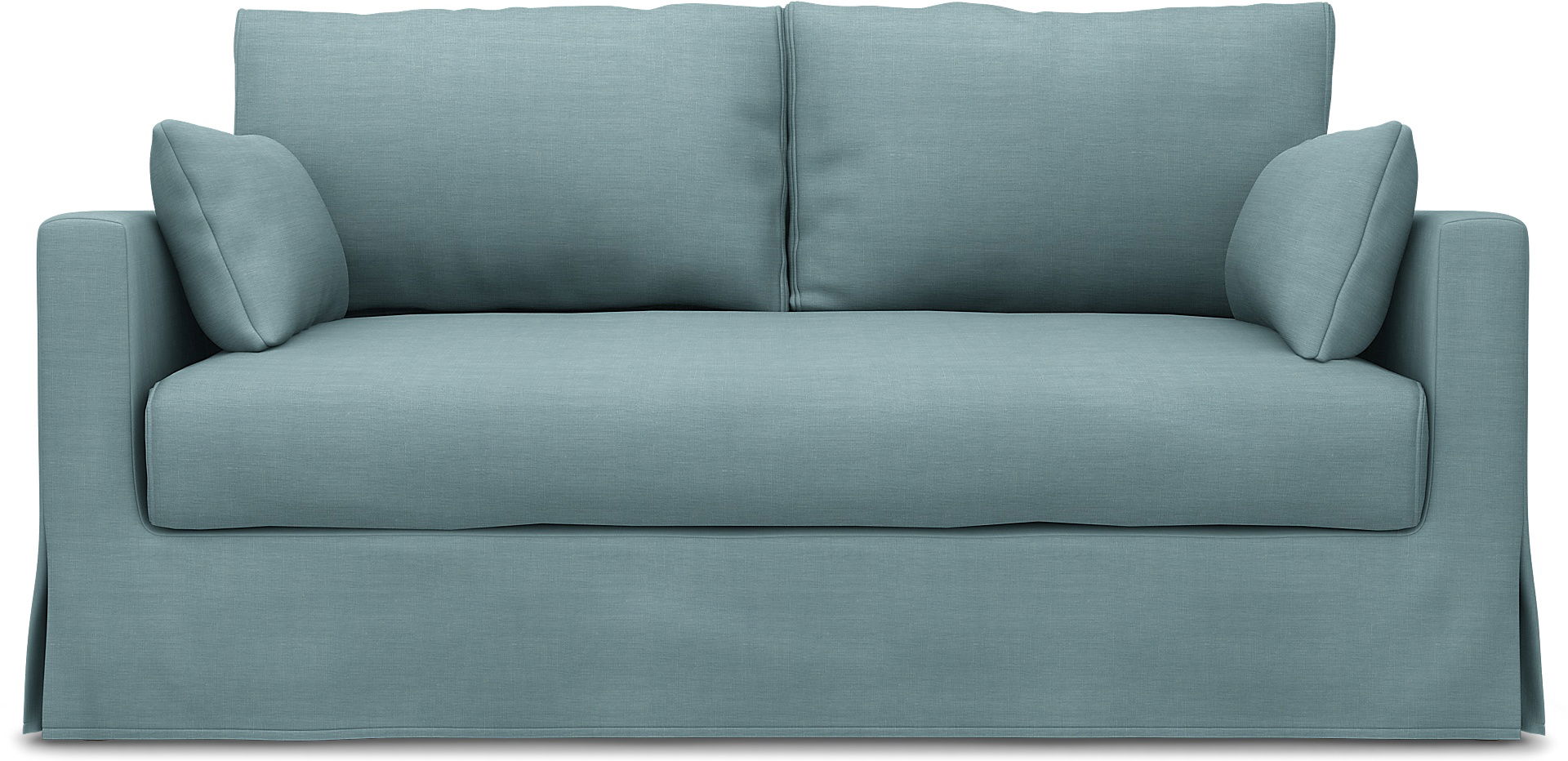IKEA - Bezug für 2er-Sofa Hyltarp, Dusty Blue, Leinen - Bemz