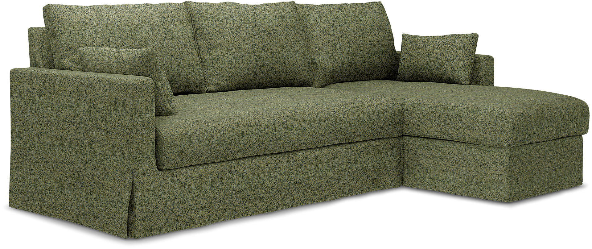 IKEA - Överdrag till Hyltarp 3-sitssoffa med schäslong, höger, Green, BEMZ NATURE'S PALETTE COLLECTION - Bemz