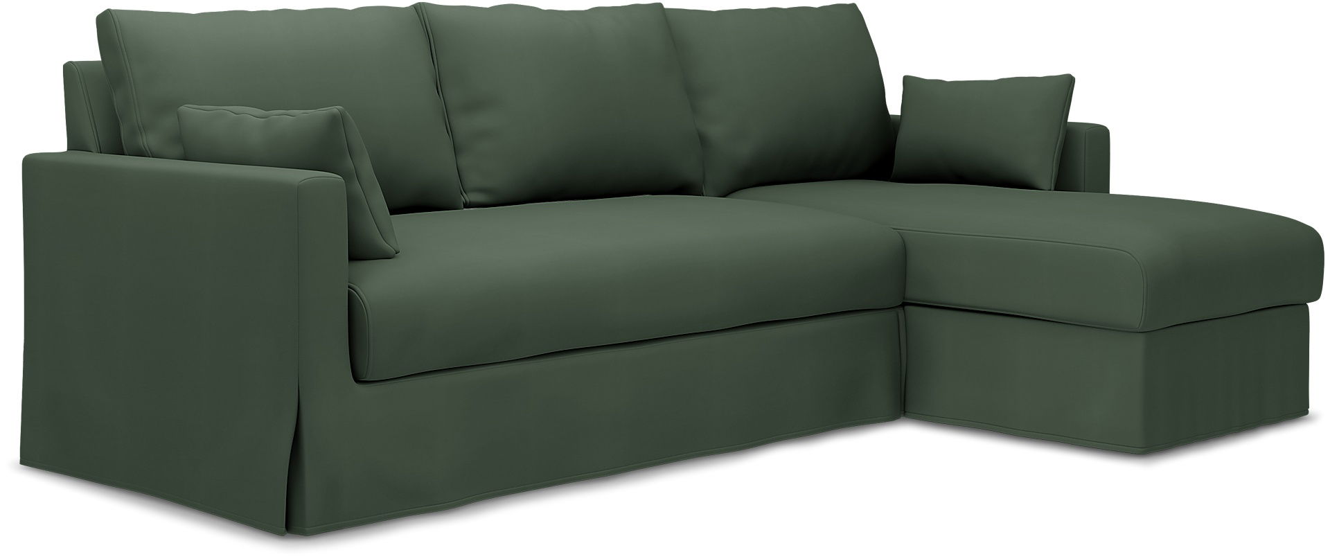 IKEA - Hyltarp 3-seater sofa with chaise longue, right, Thyme, Cotton - Bemz