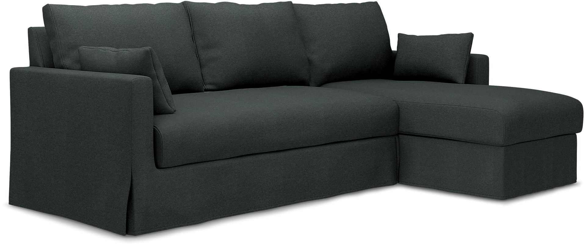 IKEA - Hyltarp 3-seater sofa with chaise longue, right, Stone, Wool - Bemz