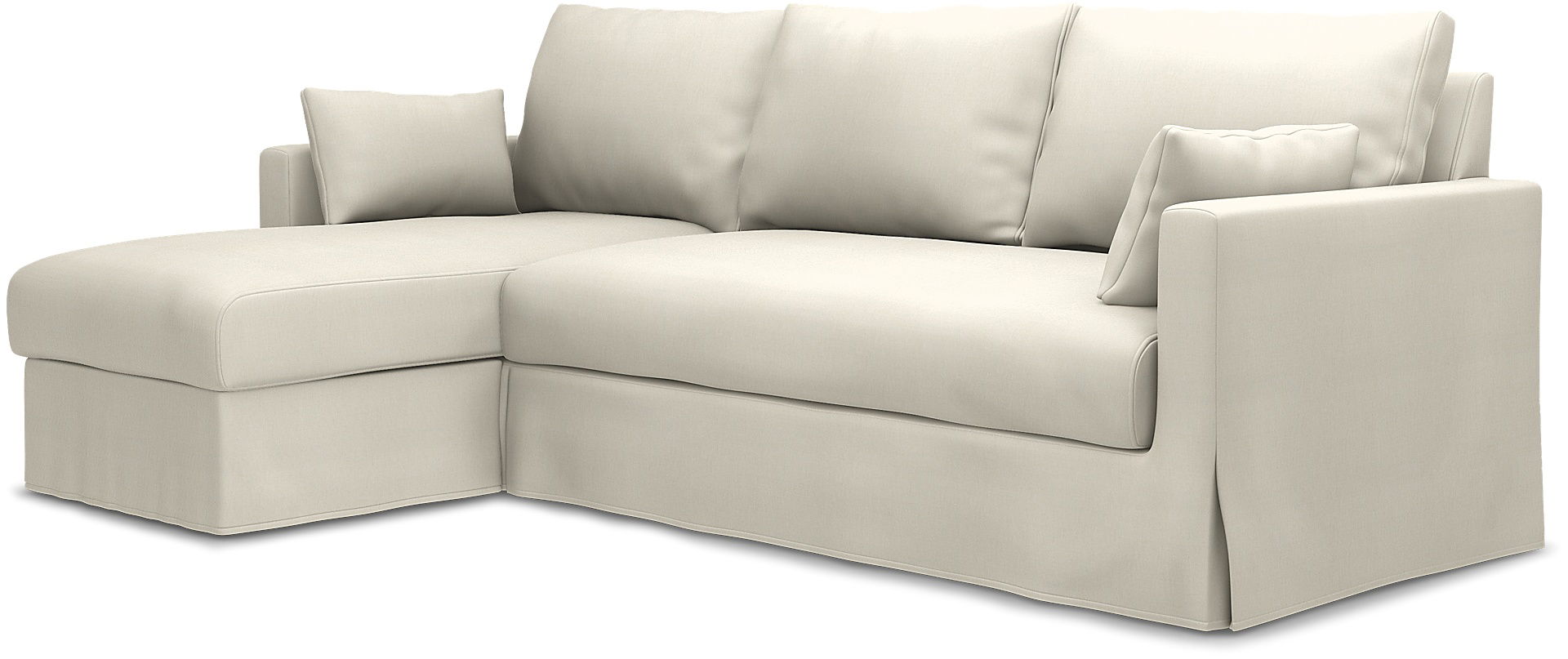 IKEA - Hyltarp 3-seater sofa with chaise longue, left, Unbleached, Linen - Bemz