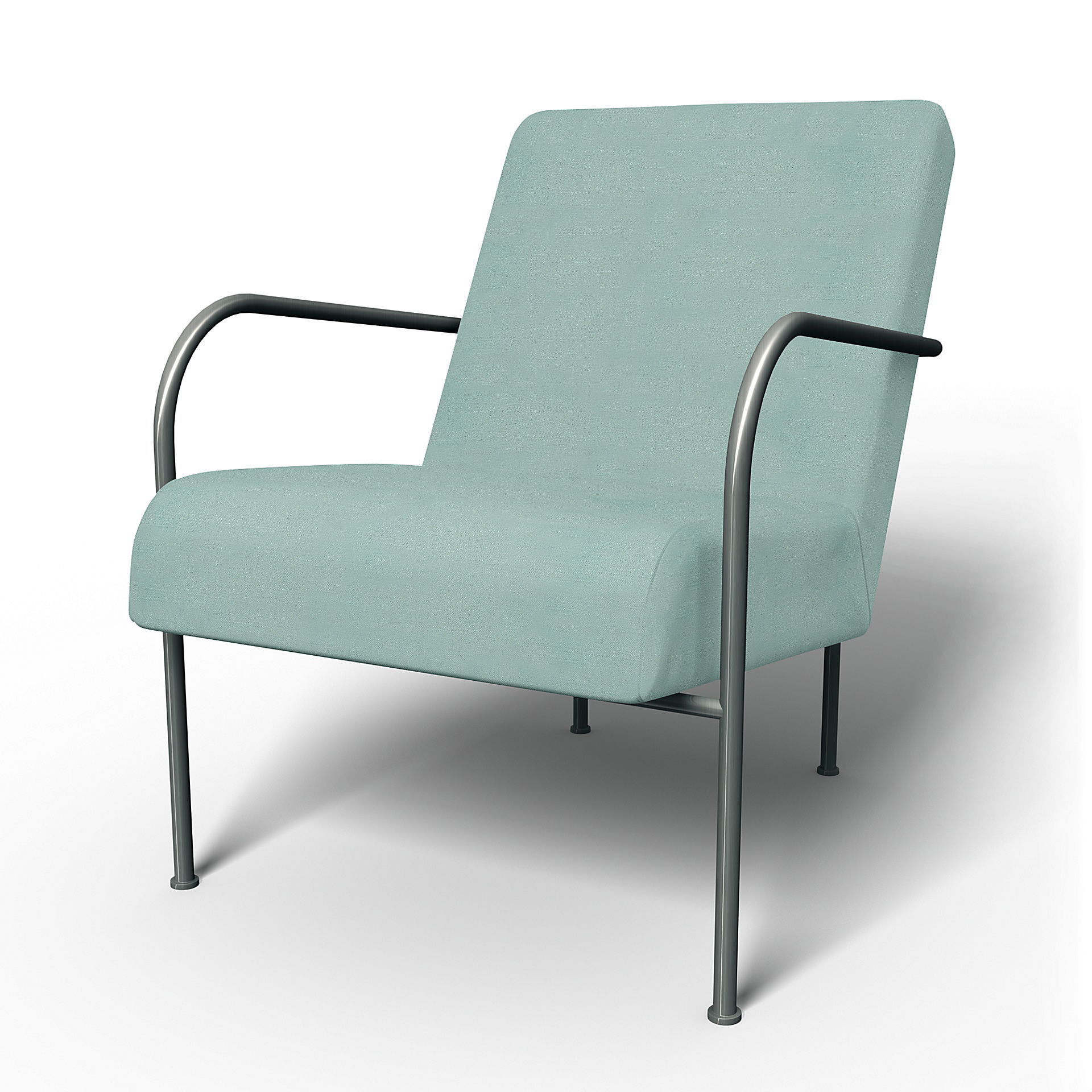 IKEA - Hoes voor stoel IKEA PS, Mineral Blue, Linnen - Bemz