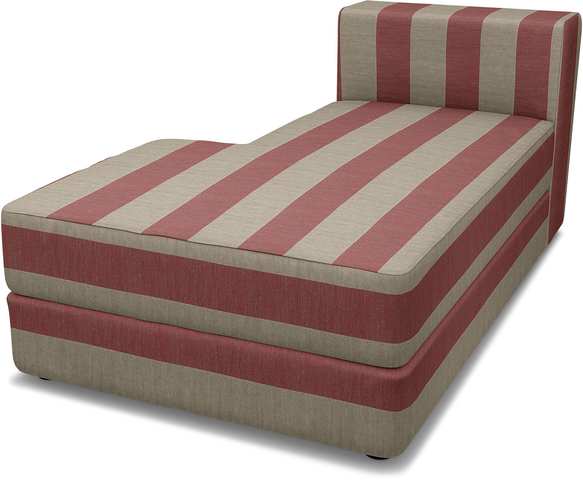 IKEA - Jättebo Chaise Module Cover (left), Soft Red, Linen - Bemz
