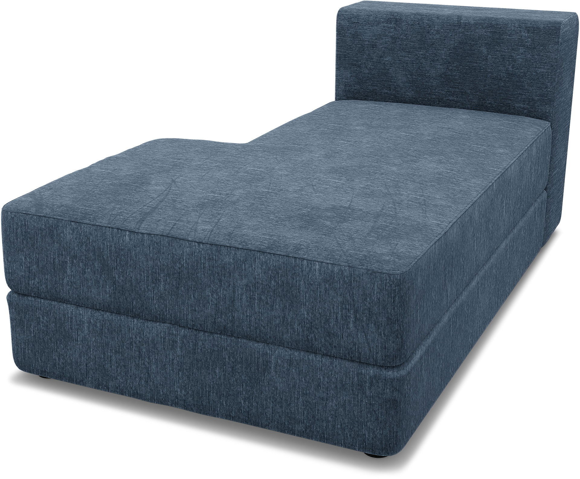 IKEA - Jättebo Chaise Module Cover (left), Mineral Blue, Velvet - Bemz