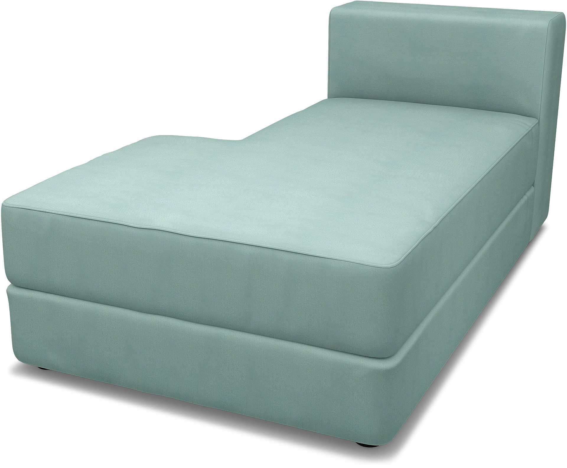 IKEA - Jättebo Chaise Module Cover (left), Mineral Blue, Linen - Bemz