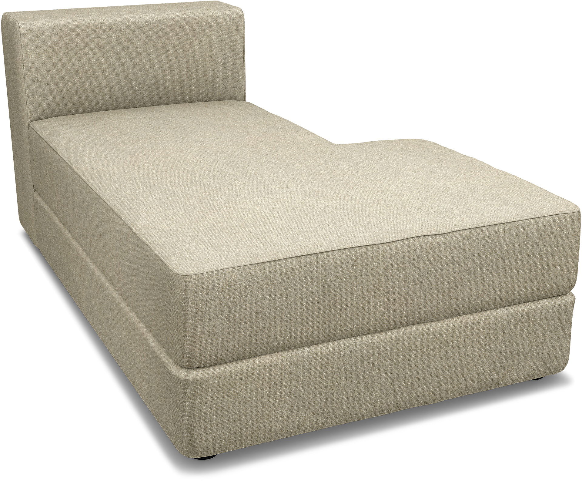 IKEA - Jättebo Chaise Module Cover (right), Cream, Bouclé & Texture - Bemz