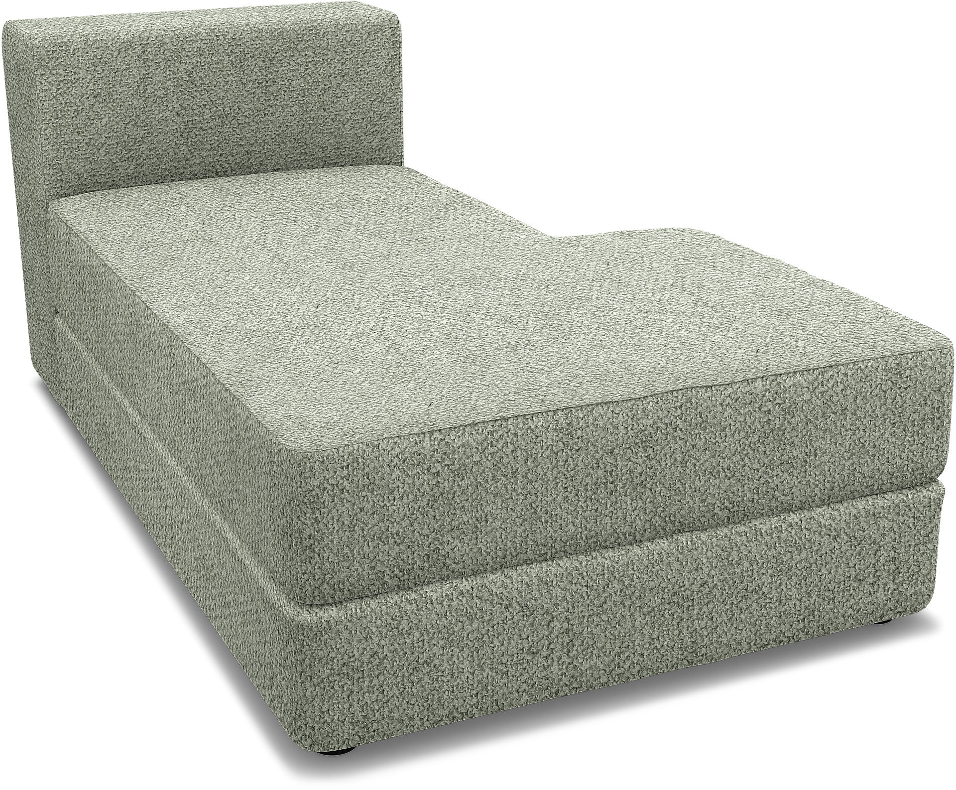IKEA - Jättebo Chaise Module Cover (right), Pistachio, Bouclé & Texture - Bemz