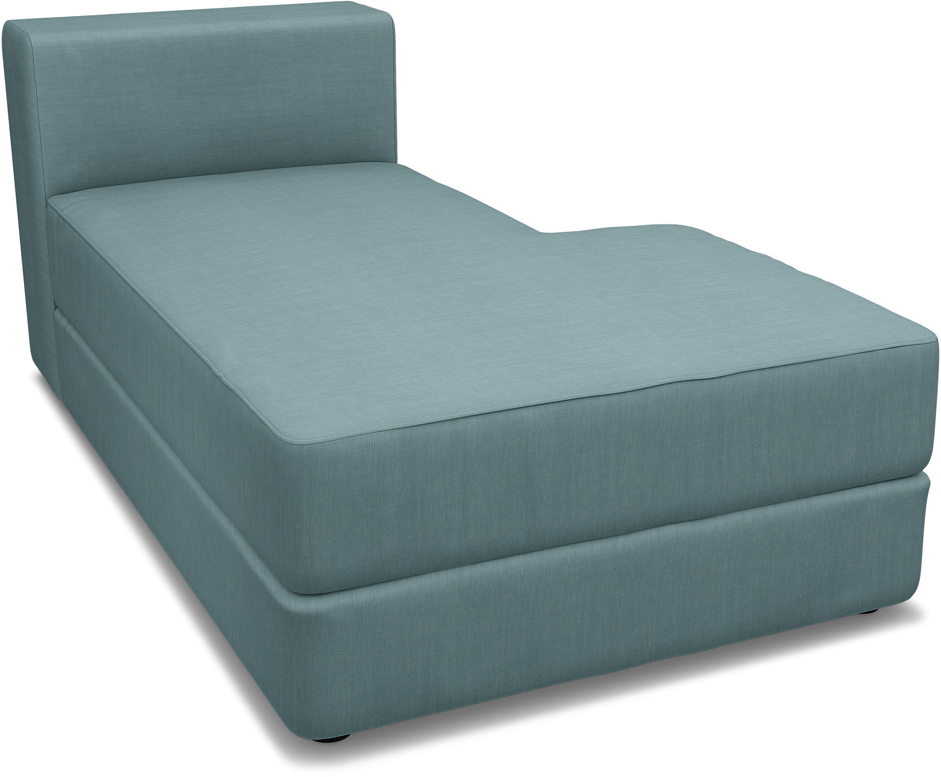 IKEA - Jättebo Chaise Module Cover (right), Dusty Blue, Linen - Bemz