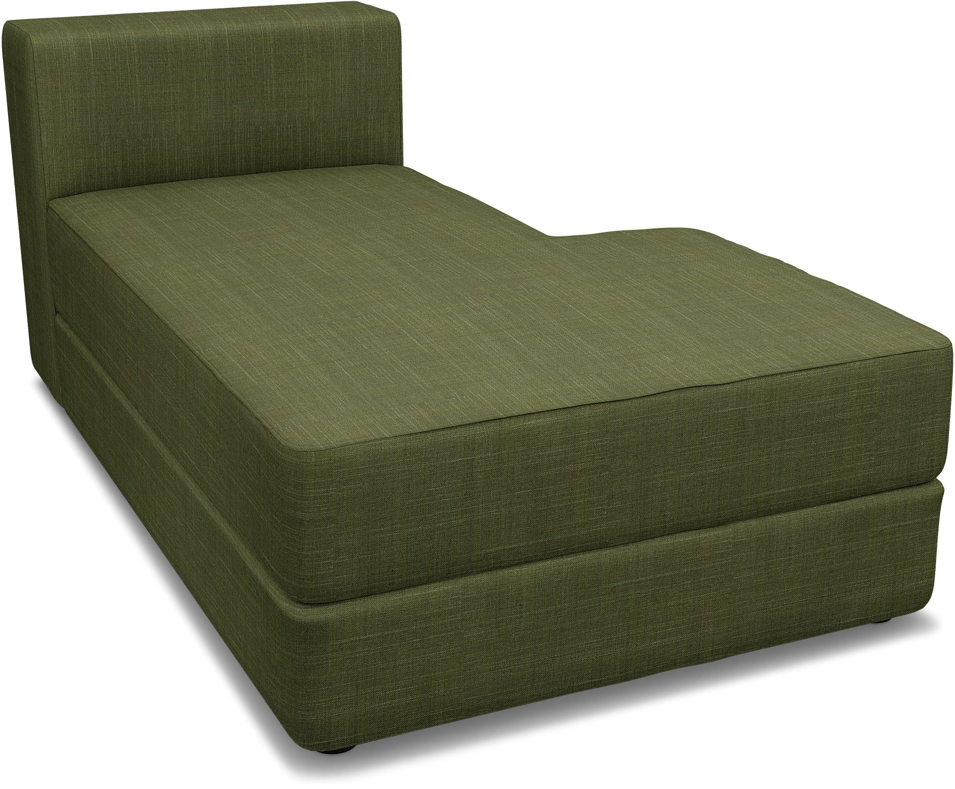 IKEA - Jattebo Chaise Module Cover (right), Moss Green, Boucle & Texture - Bemz