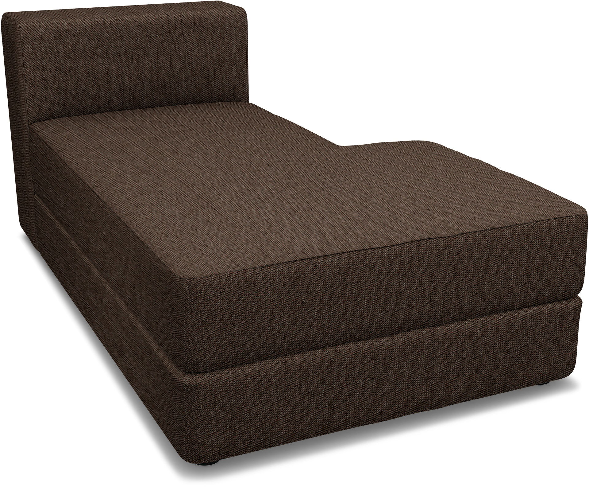 IKEA - Jättebo Chaise Module Cover (right), Chocolate, Bouclé & Texture - Bemz