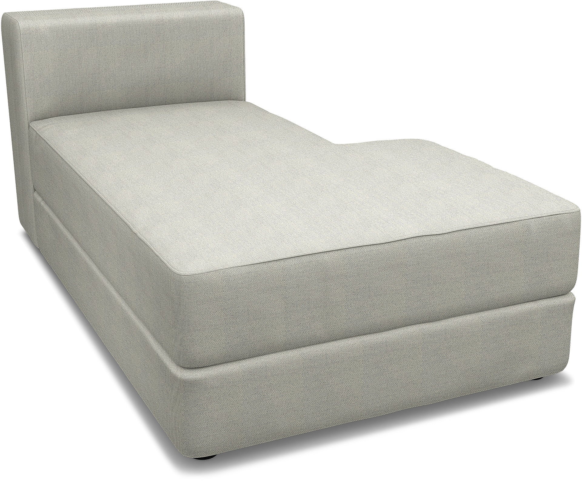 IKEA - Jättebo Chaise Module Cover (right), Silver Grey, Cotton - Bemz