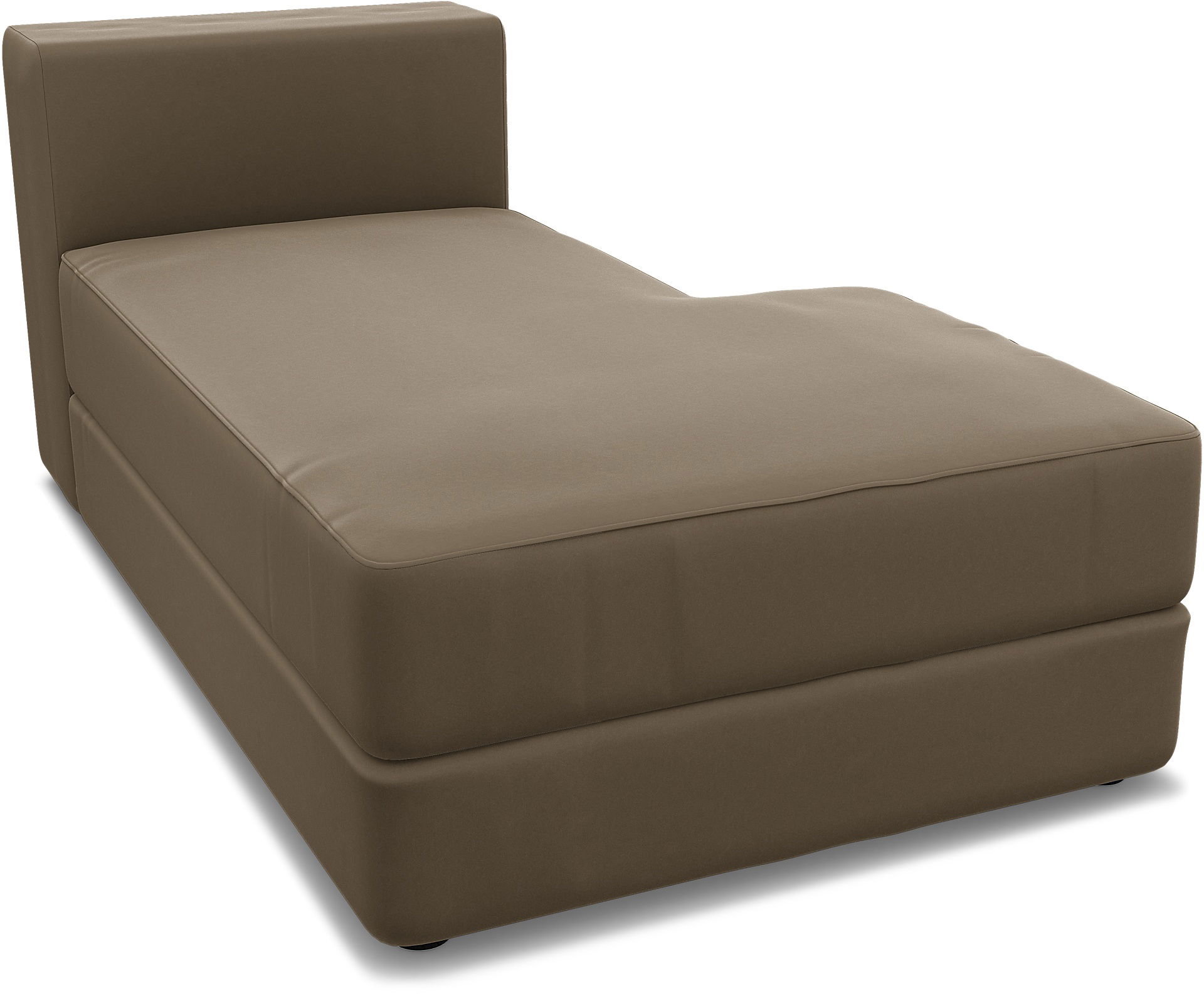 IKEA - Jättebo Chaise Module Cover (right), Taupe, Velvet - Bemz