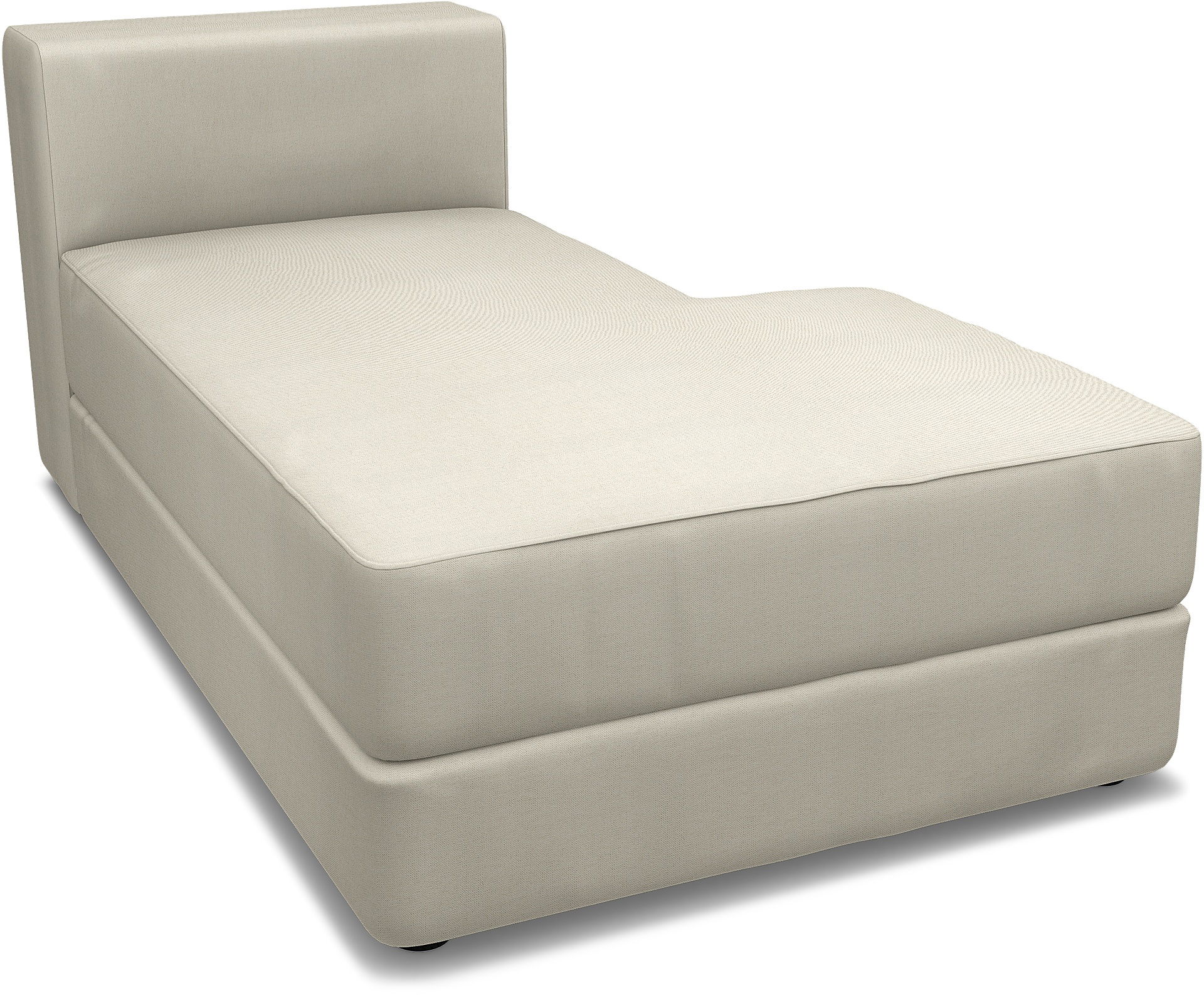 IKEA - Jättebo Chaise Module Cover (right), Unbleached, Linen - Bemz
