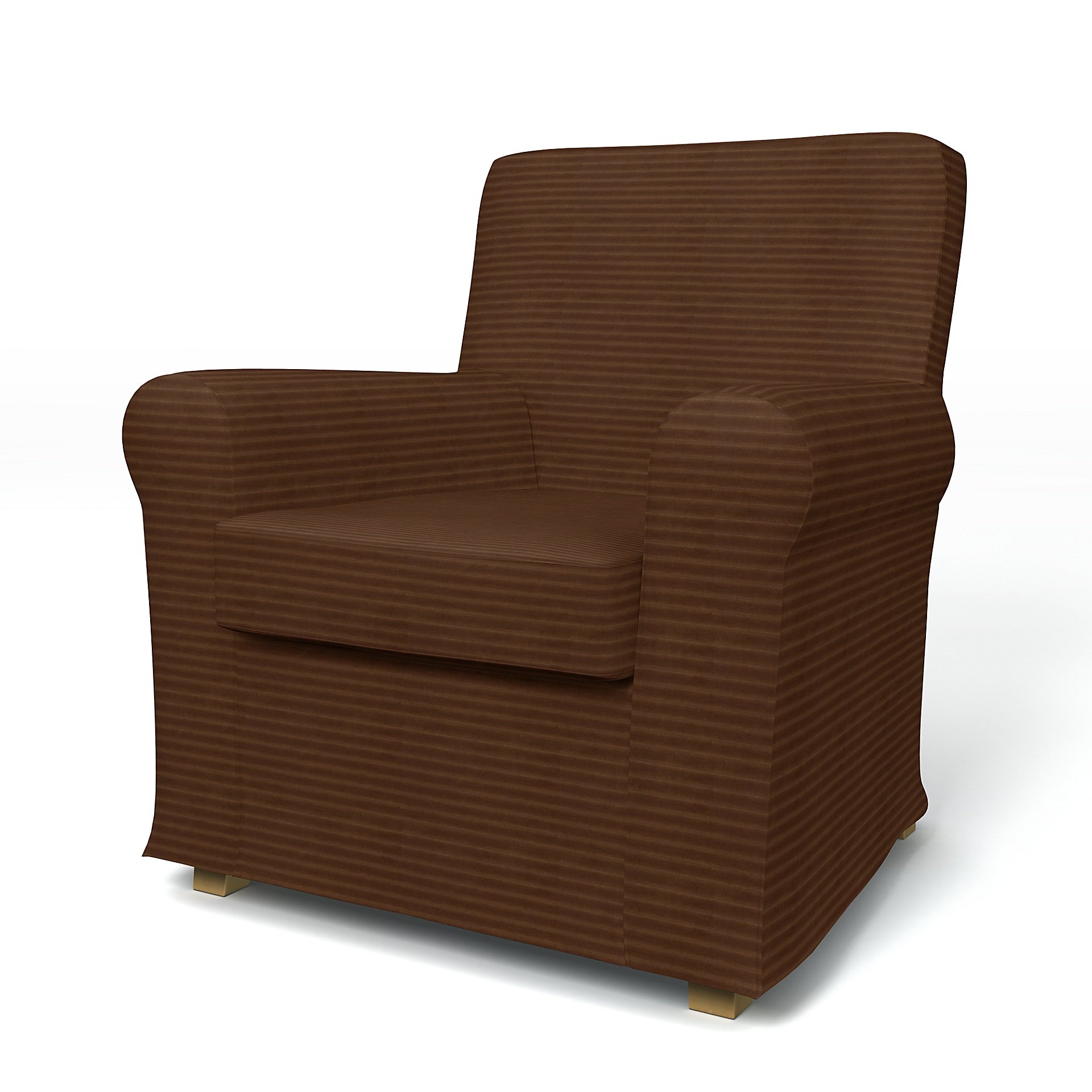 IKEA - Jennylund Armchair Cover, Chocolate Brown, Corduroy - Bemz