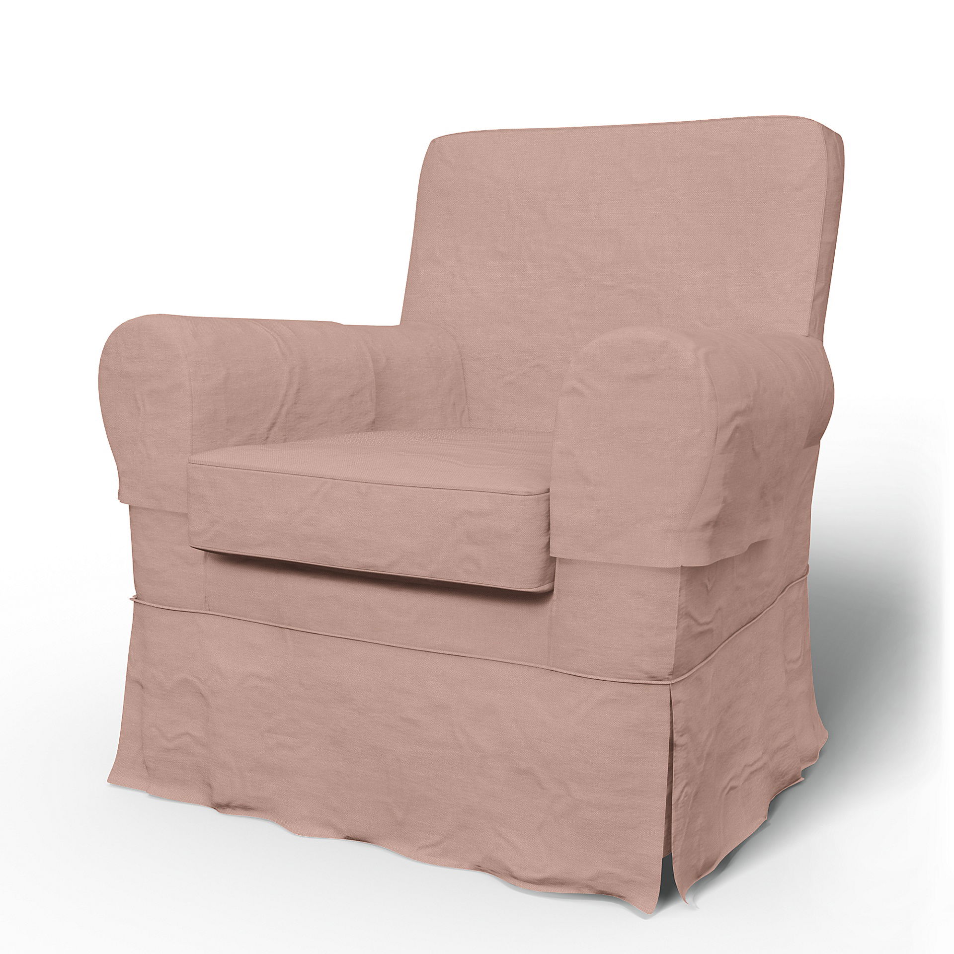 IKEA - Överdrag till Jennylund fåtölj, Blush, Linne - Bemz