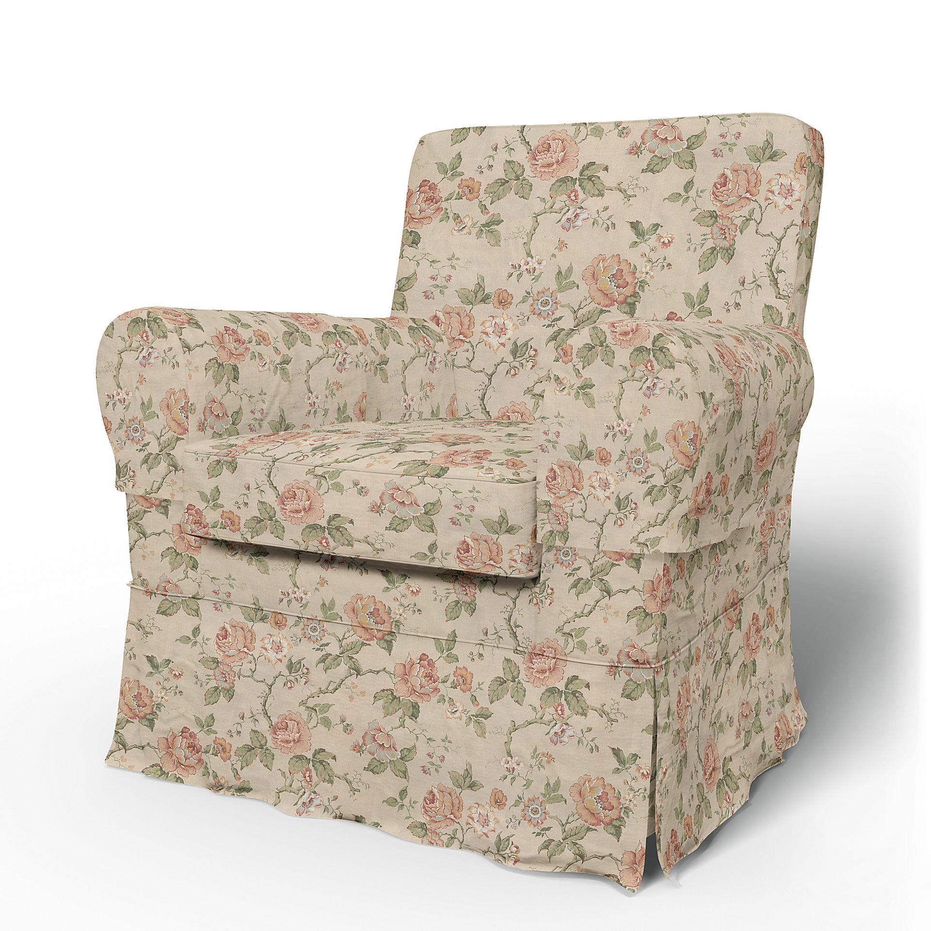 IKEA - Överdrag till Jennylund fåtölj, Rosenträd Light, BEMZ x BORÅSTAPETER COLLECTION - Bemz