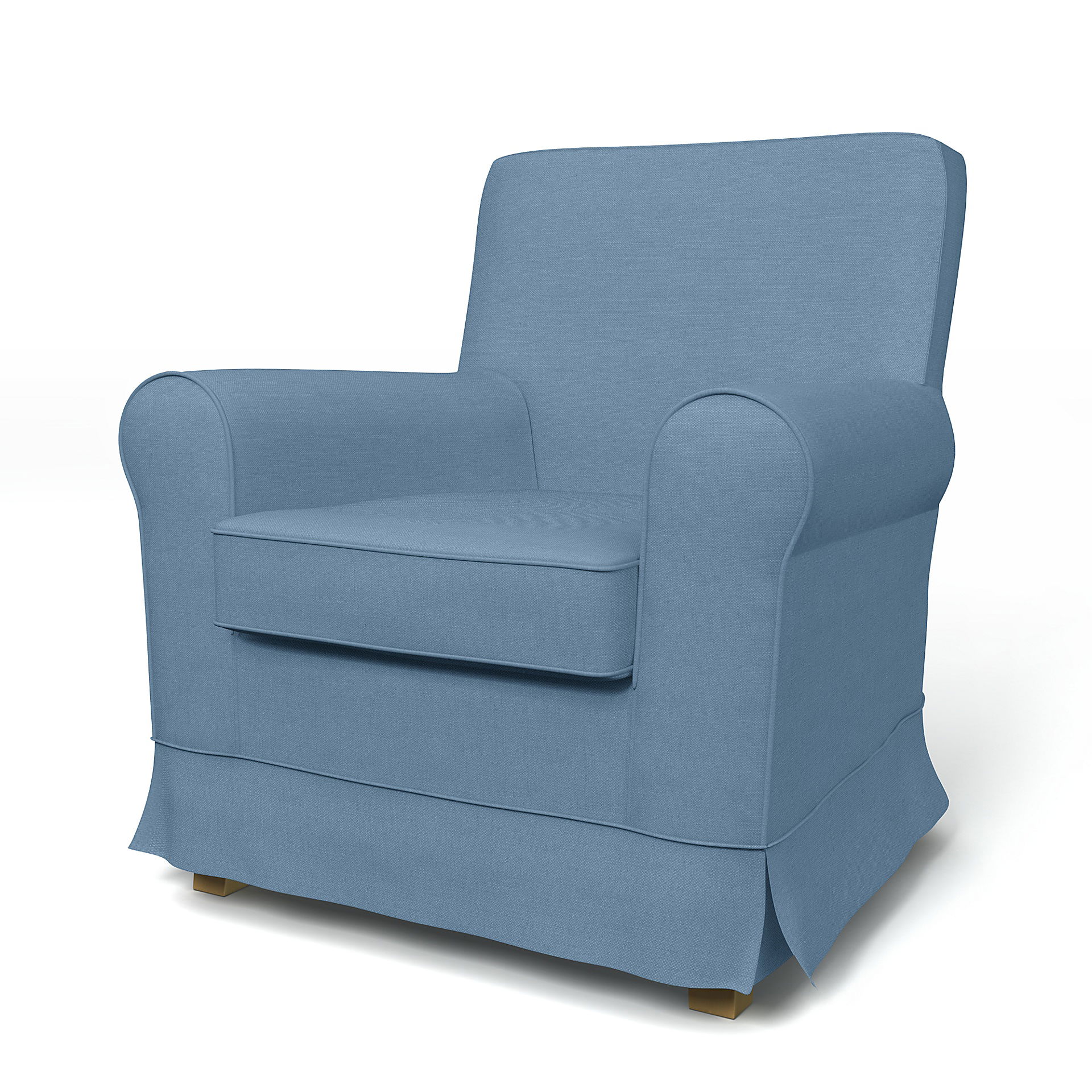 IKEA - Överdrag till Jennylund fåtölj, Vintage Blue, Linne - Bemz