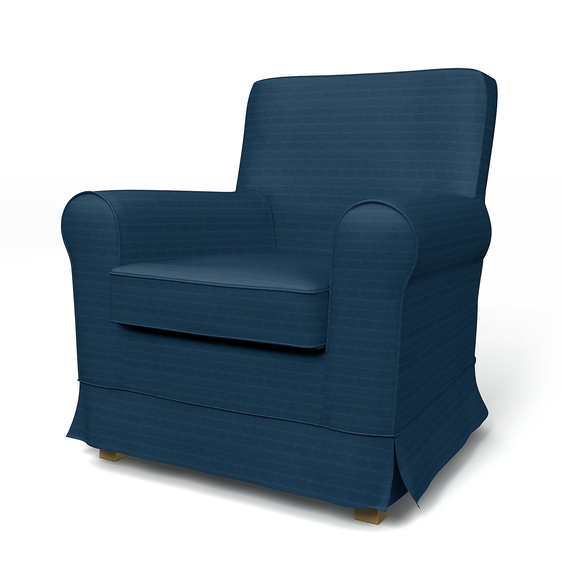 IKEA - Jennylund Armchair Cover, Denim Blue, Velvet - Bemz