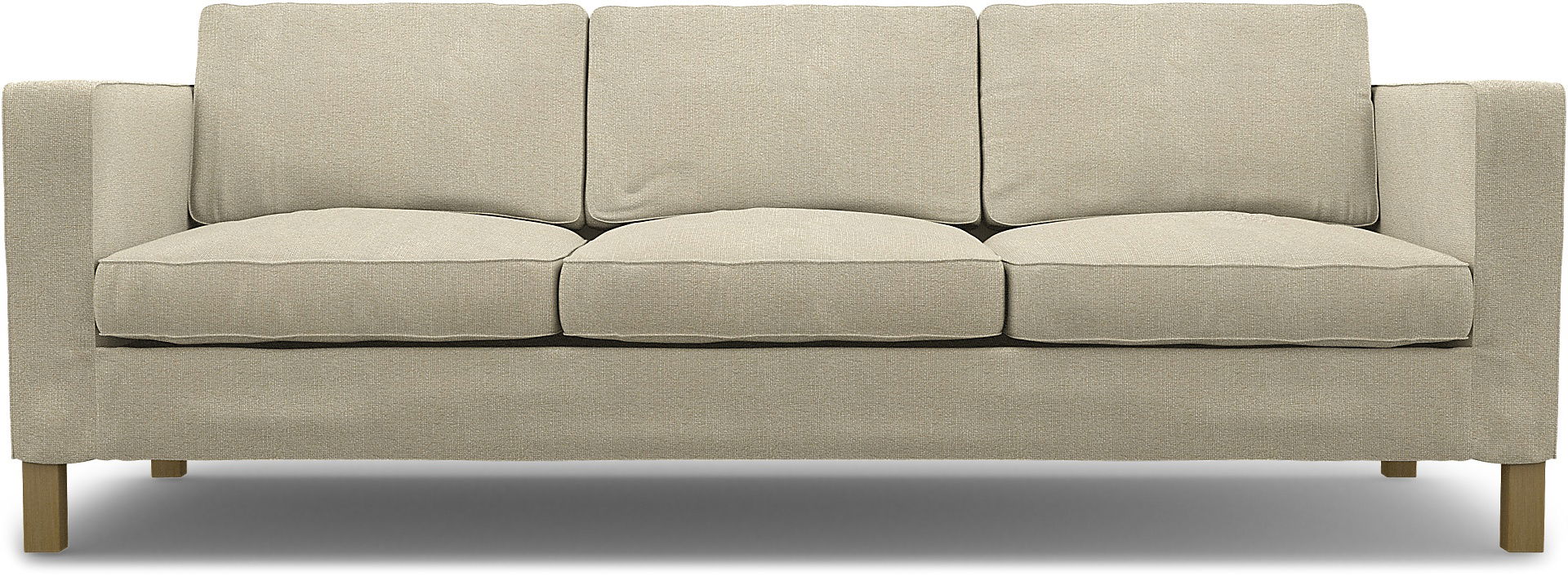 IKEA - Karlanda 3 Seater Sofa Cover, Cream, Bouclé & Texture - Bemz