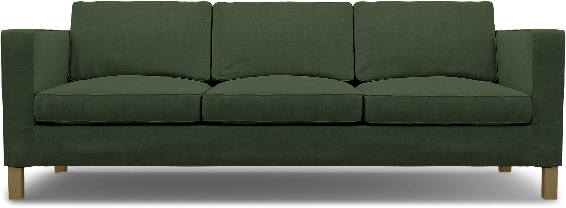 IKEA - Karlanda 3 Seater Sofa Cover, Moss, Linen - Bemz