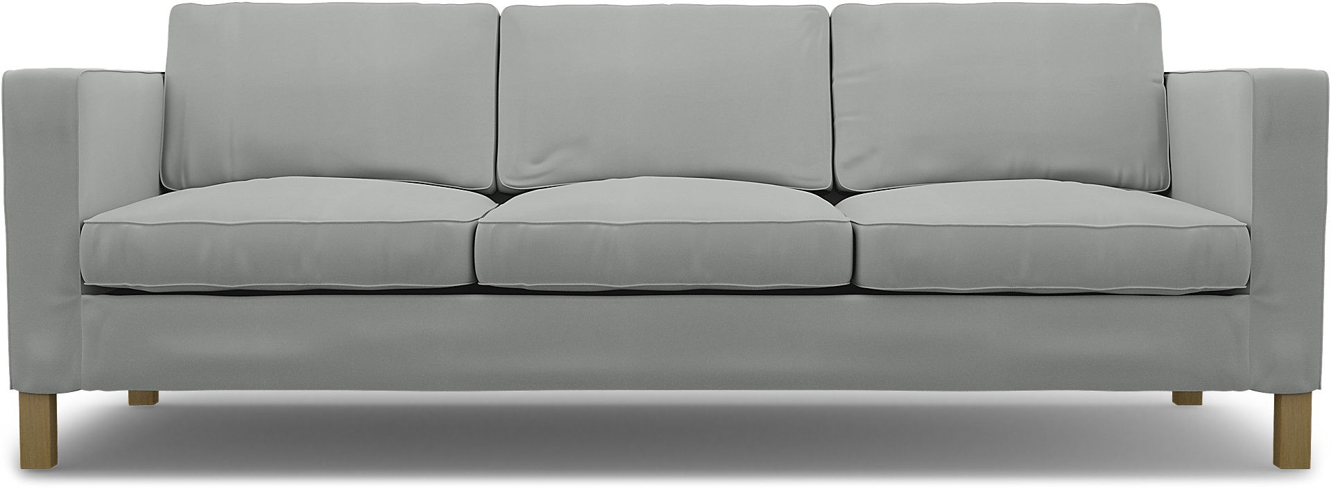 IKEA - Överdrag till Karlanda 3-sitssoffa, Silver Grey, Bomull - Bemz