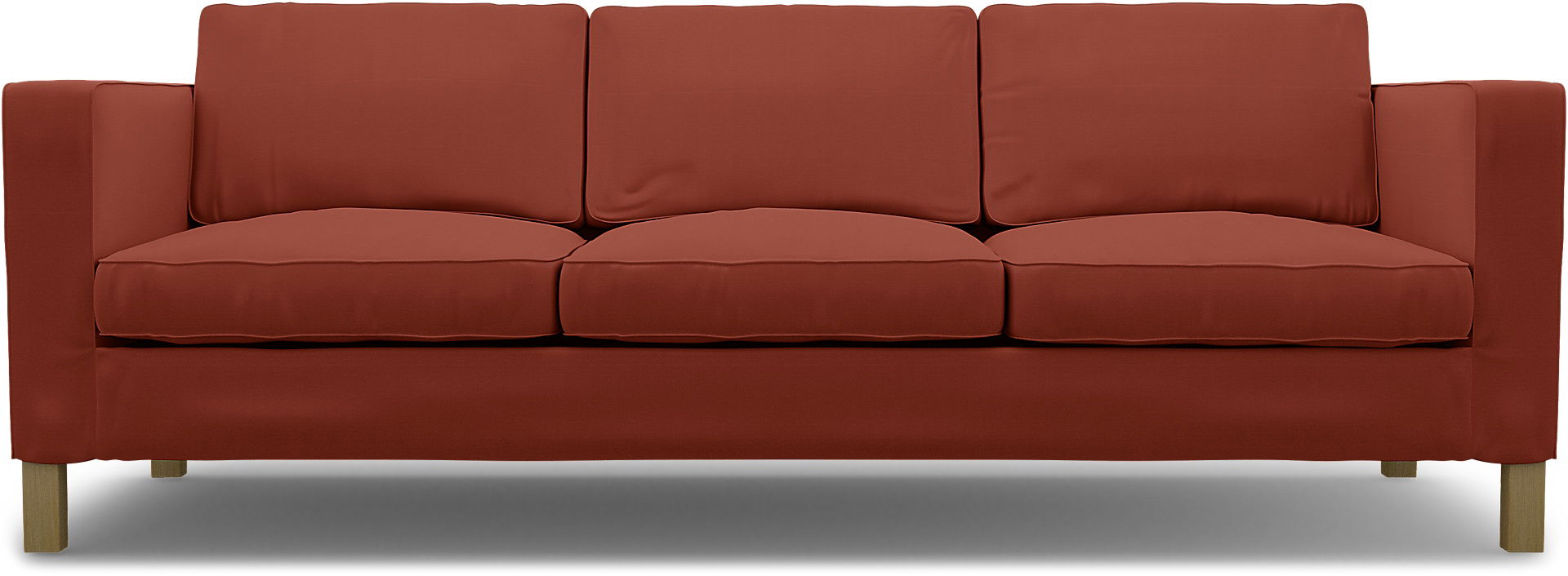 IKEA - Karlanda 3 Seater Sofa Cover, Burnt Orange, Cotton - Bemz