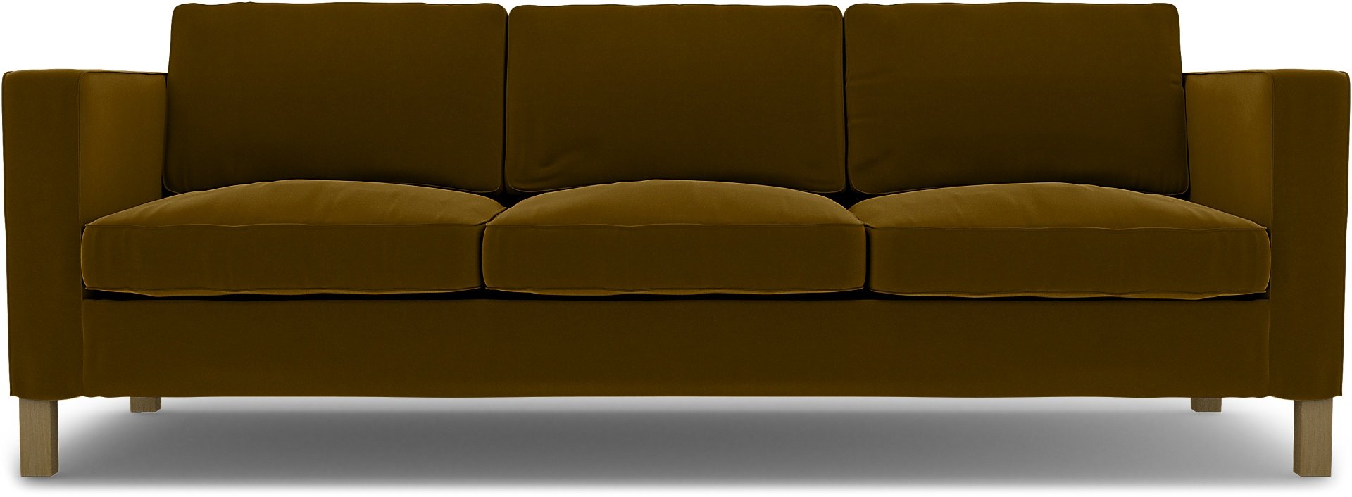 IKEA - Karlanda 3 Seater Sofa Cover, Turmeric, Velvet - Bemz