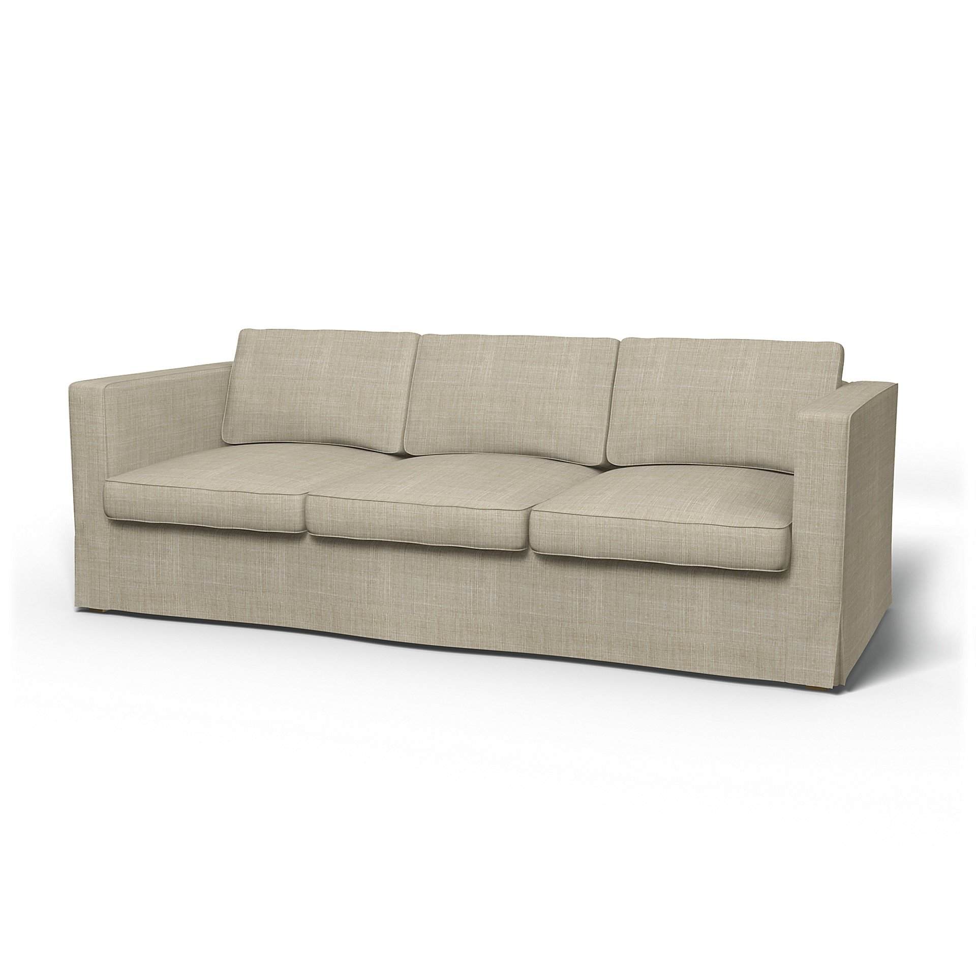 IKEA - Karlanda 3 Seater Sofa Cover, Sand Beige, Boucle & Texture - Bemz