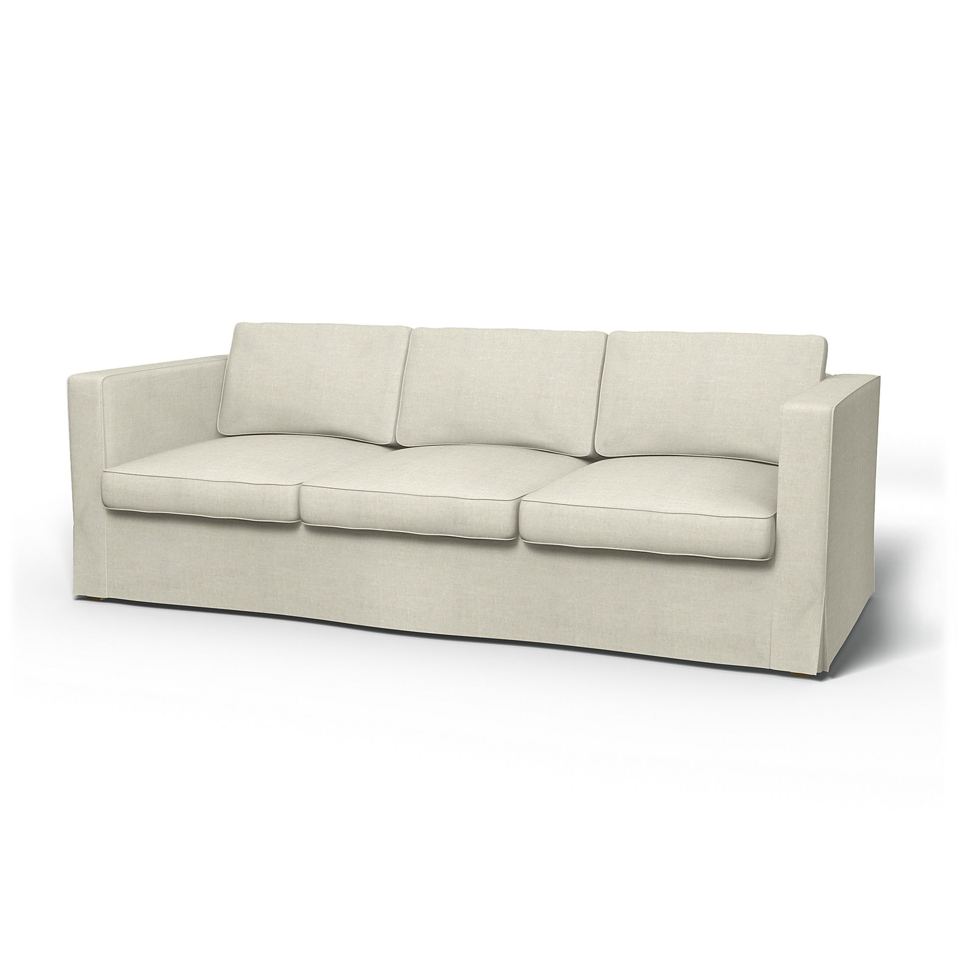 IKEA - Karlanda 3 Seater Sofa Cover, Natural, Linen - Bemz