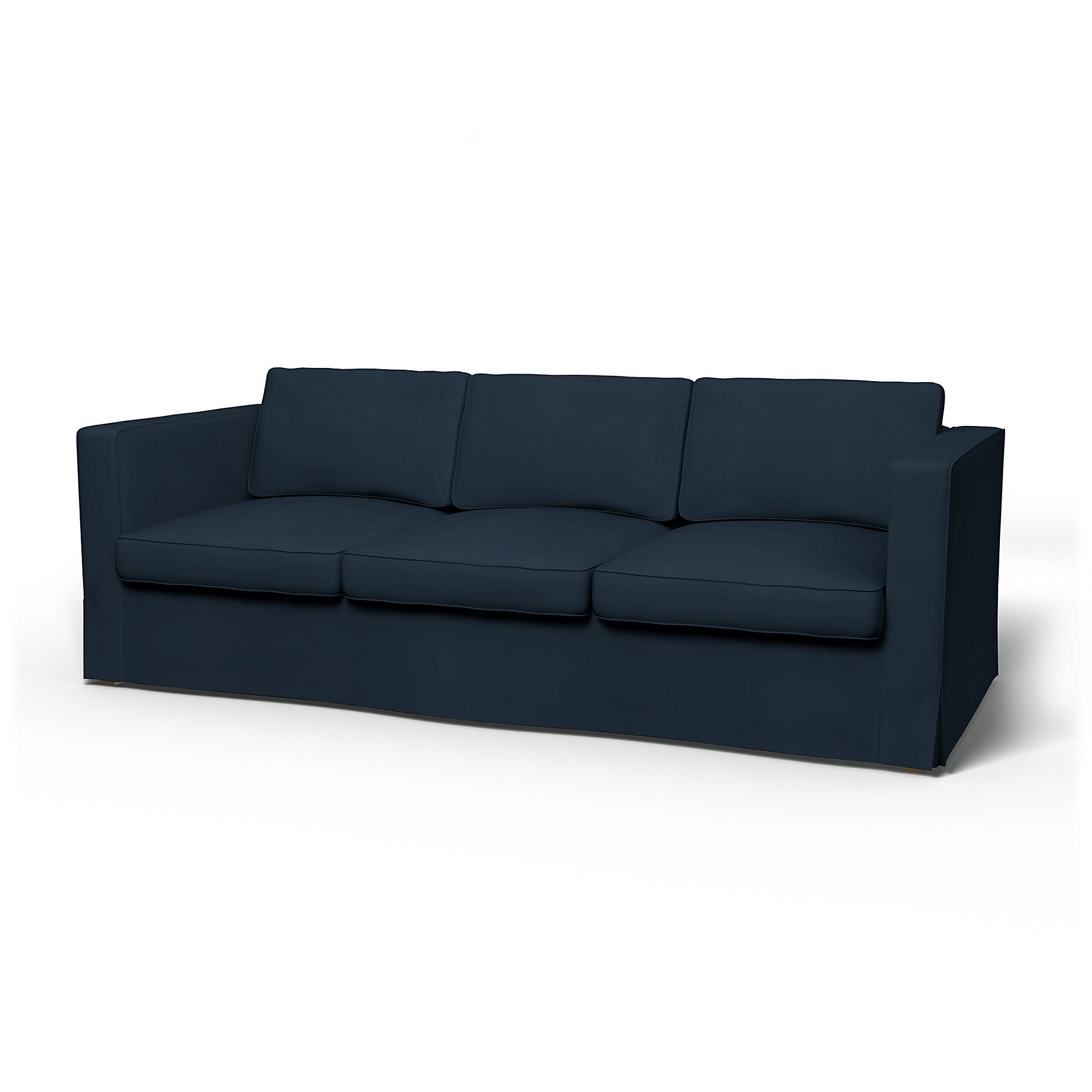 IKEA - Överdrag till Karlanda 3-sitssoffa, Navy Blue, Bomull - Bemz