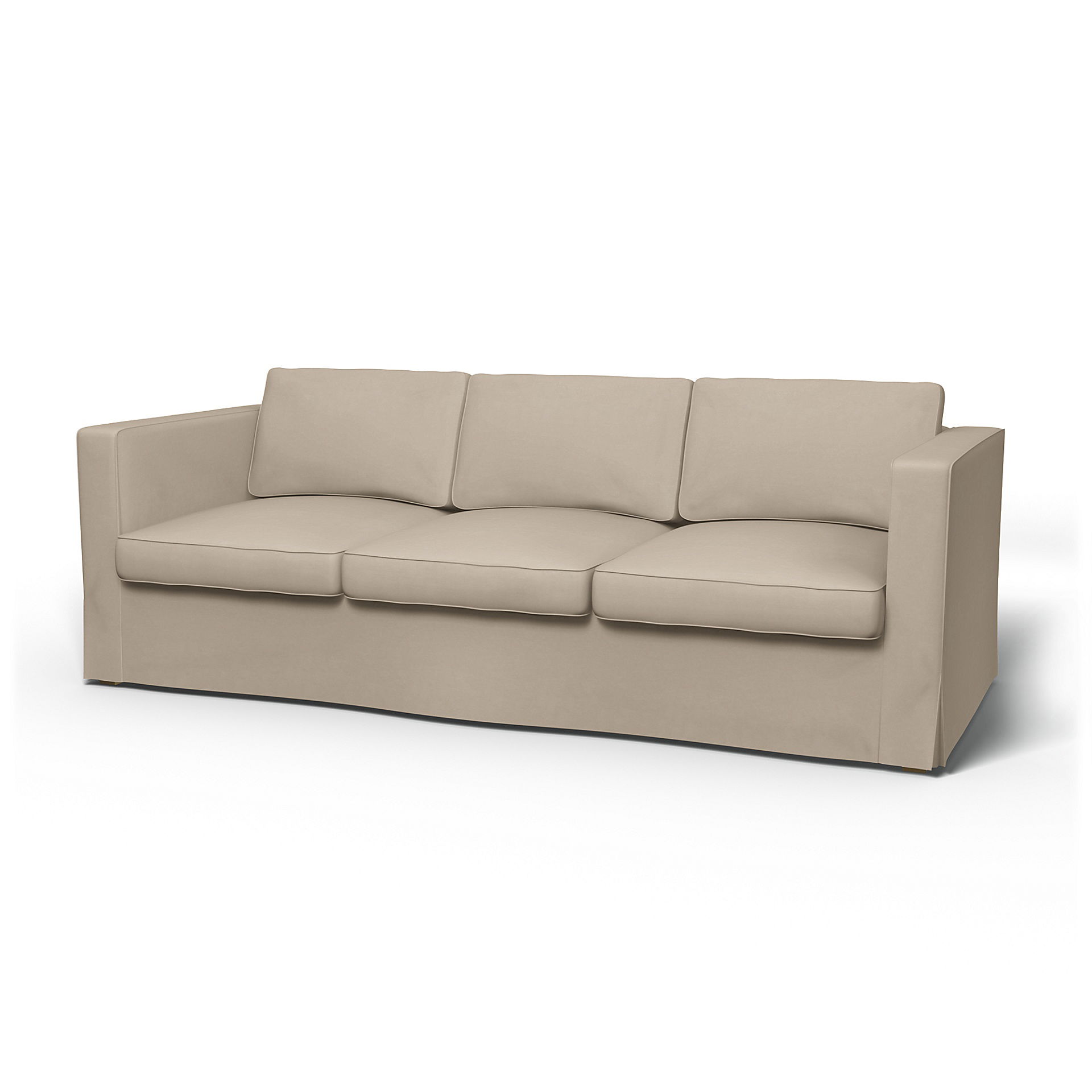 IKEA - Karlanda 3 Seater Sofa Cover, Feather, Velvet - Bemz