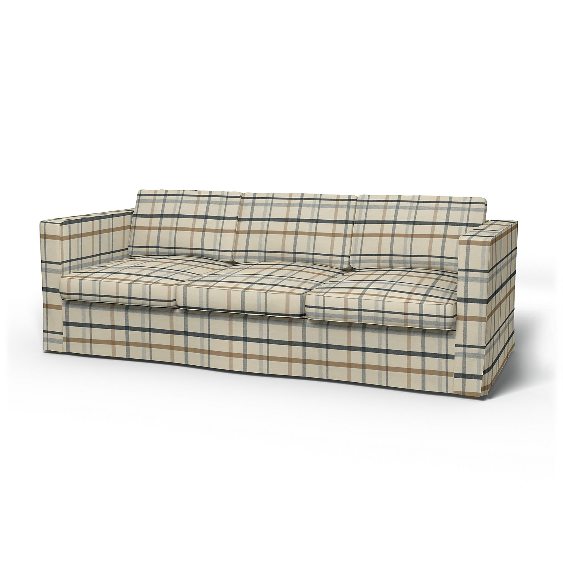 IKEA - Karlanda 3 Seater Sofa Cover, Fawn Brown, Wool - Bemz