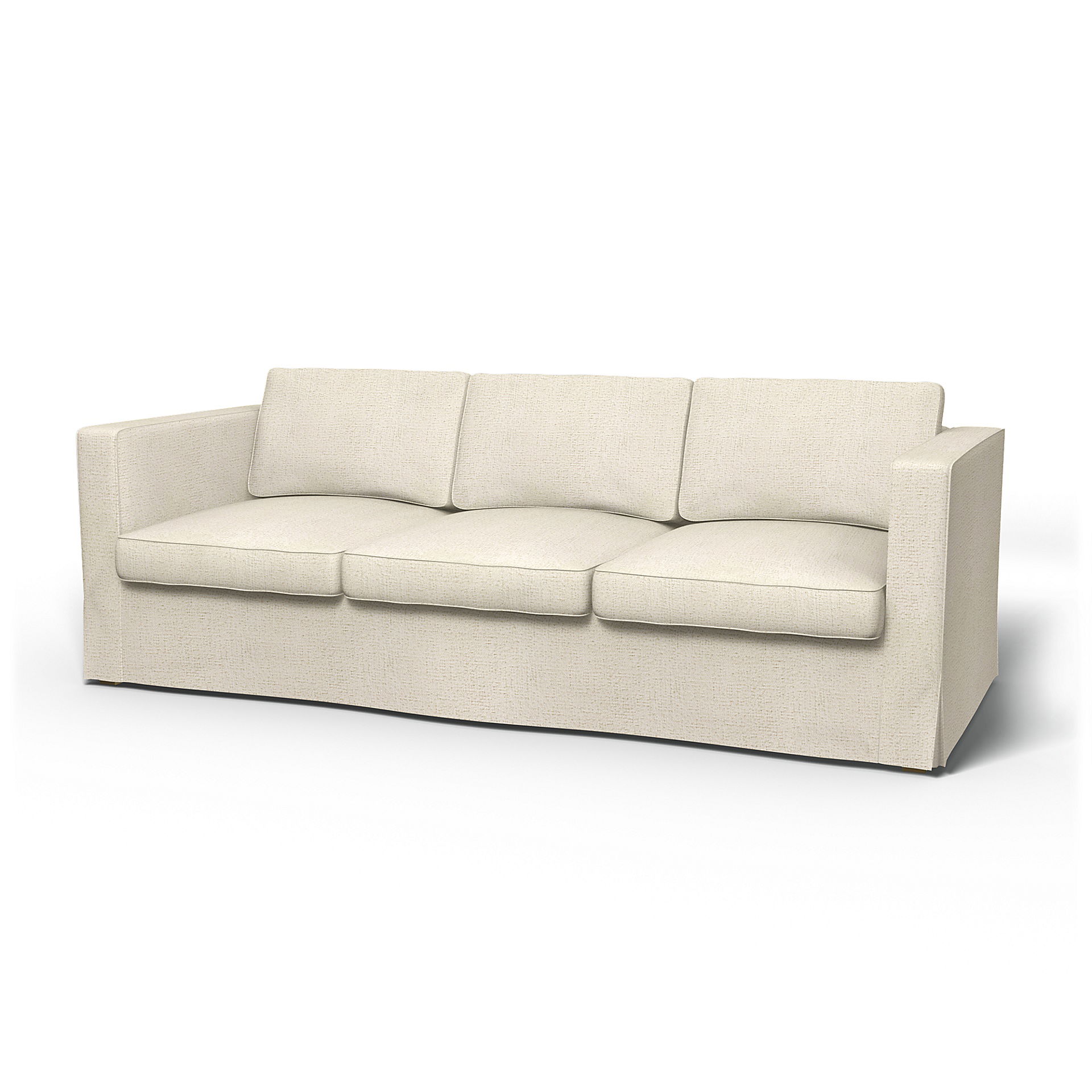 IKEA - Karlanda 3 Seater Sofa Cover, Ecru, Bouclé & Texture - Bemz