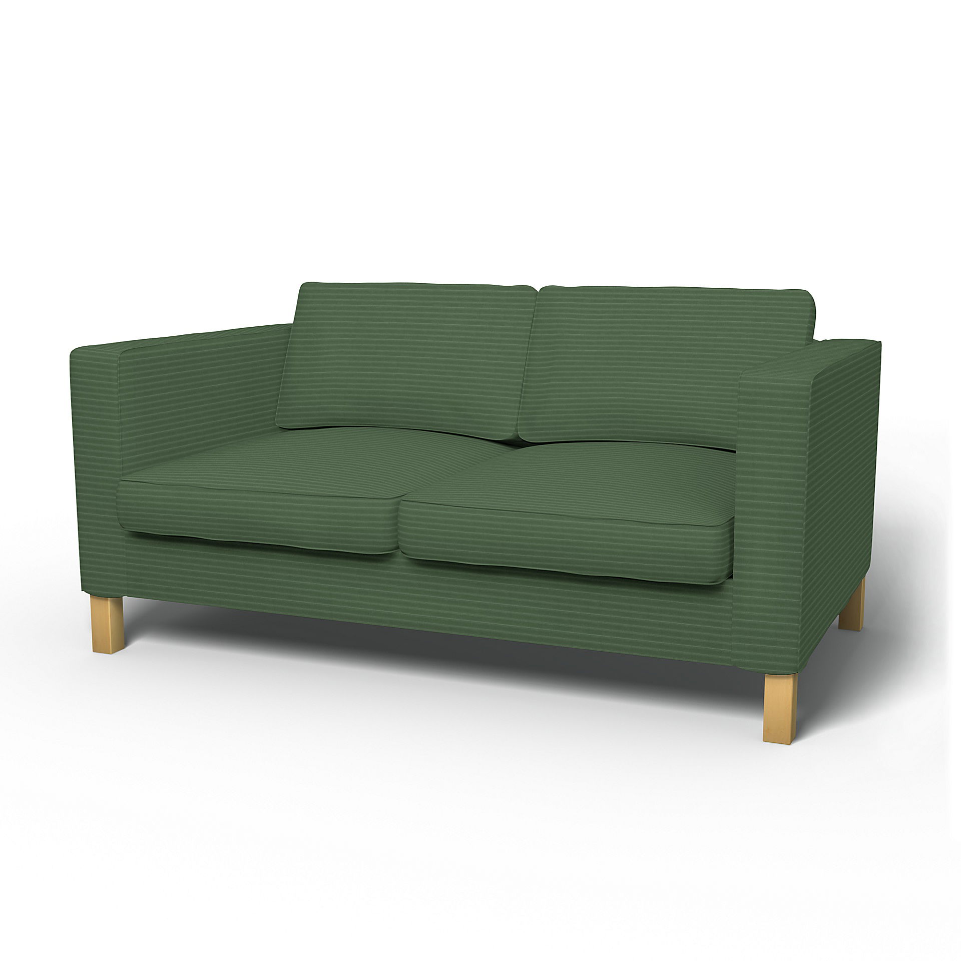 IKEA - Karlanda 2 Seater Sofa Cover, Palm Green, Corduroy - Bemz