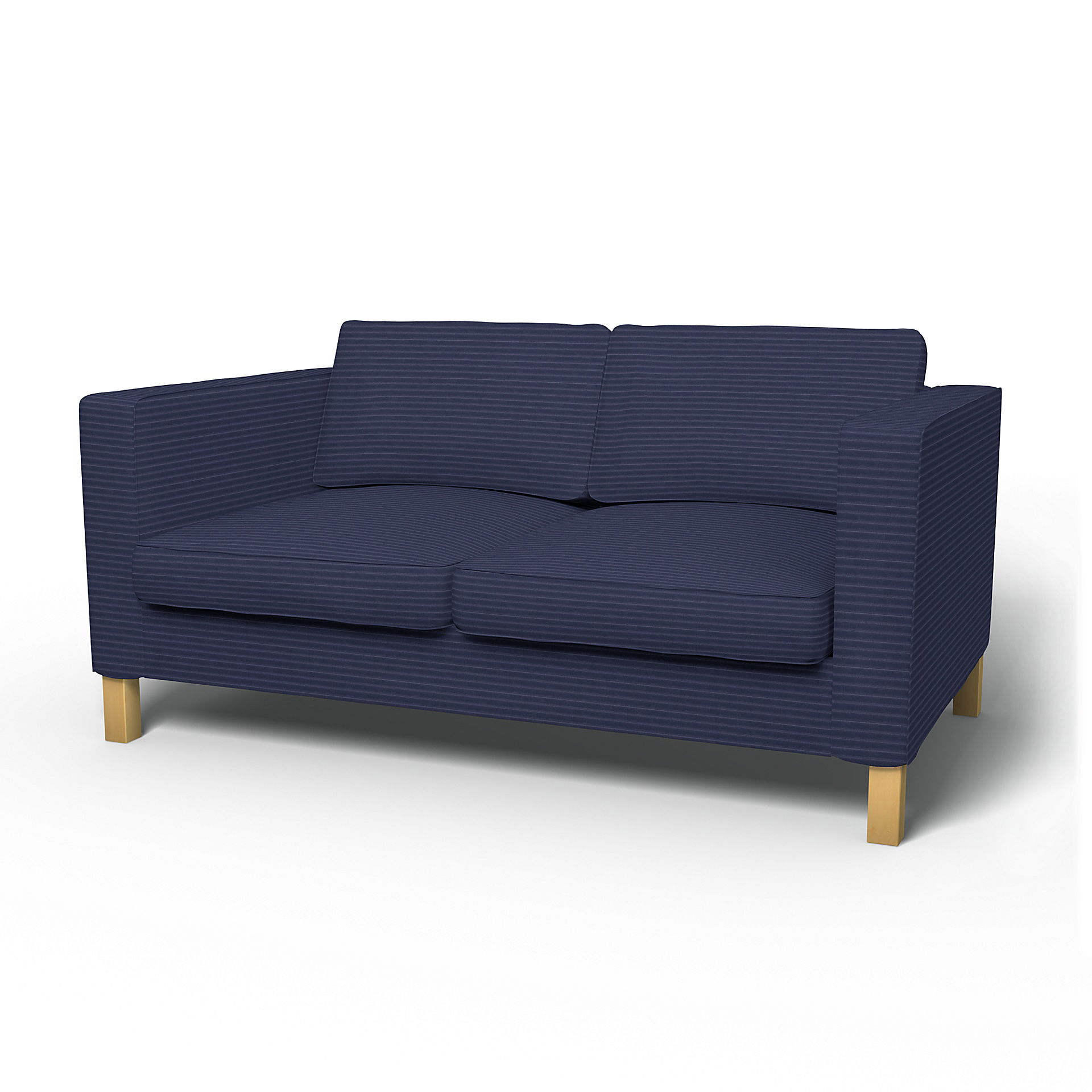 IKEA - Karlanda 2 Seater Sofa Cover, Volcanic Ash, Corduroy - Bemz