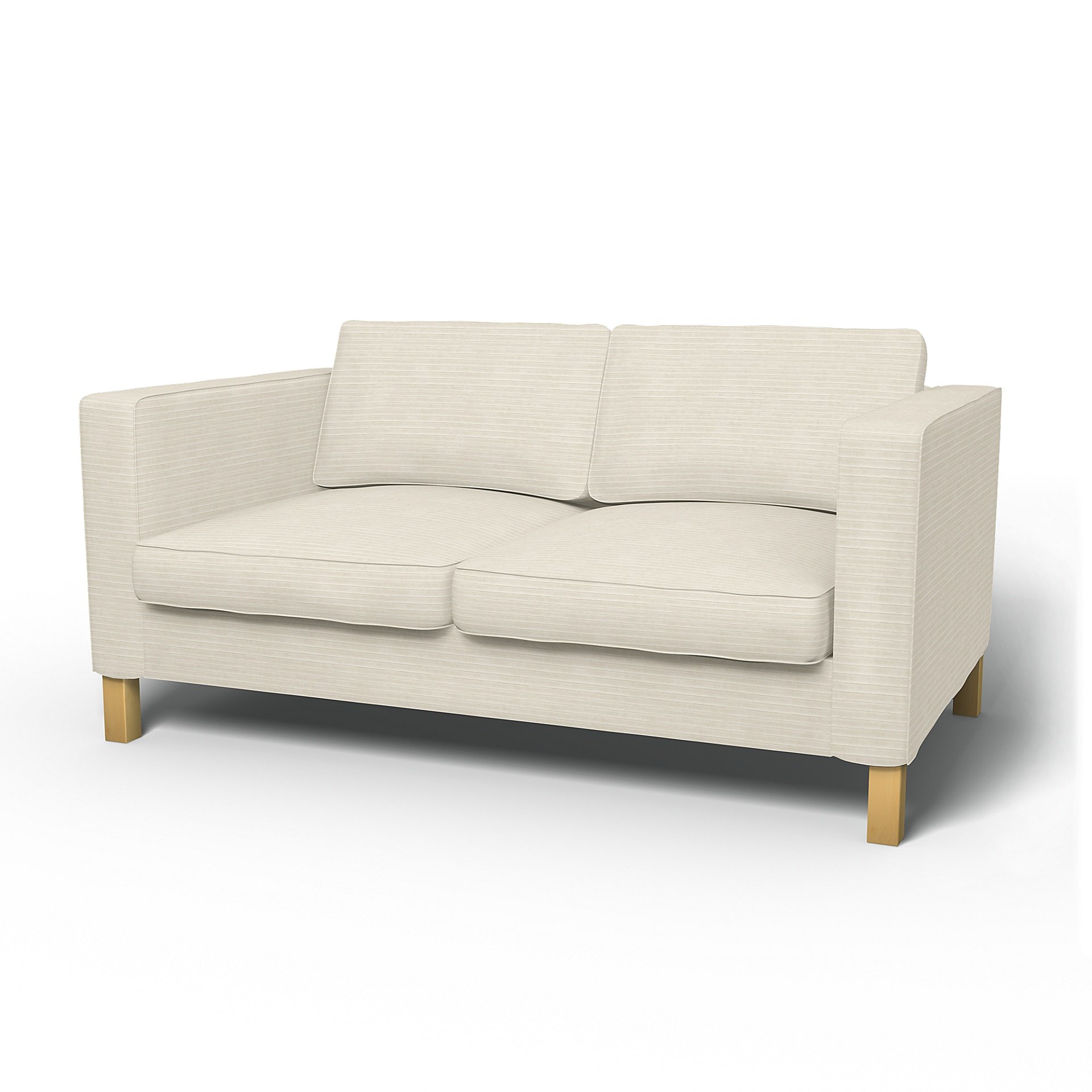 IKEA - Karlanda 2 Seater Sofa Cover, Tofu, Corduroy - Bemz