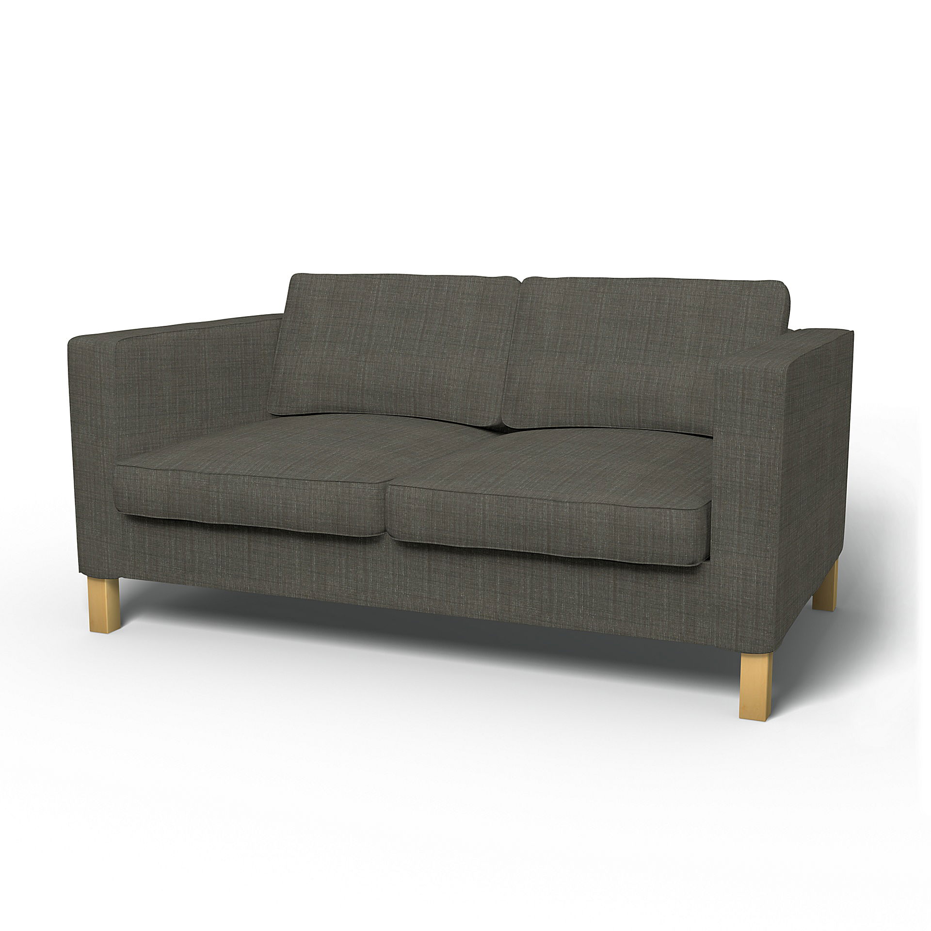 IKEA - Karlanda 2 Seater Sofa Cover, Mole Brown, Bouclé & Texture - Bemz